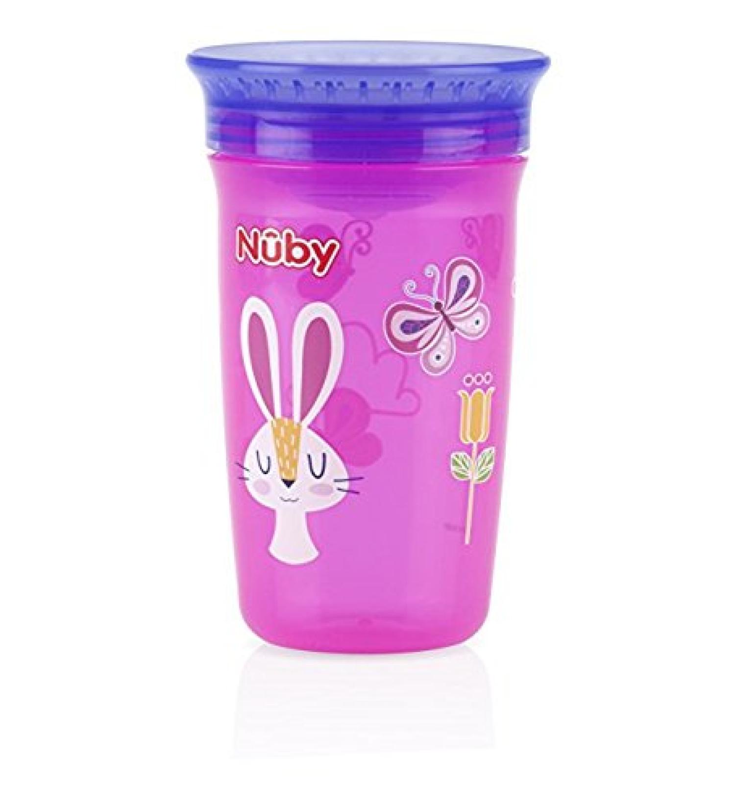 Nuby 1pk No Spill 360 Degree Printed Wonder Cup - Assorted Colors - Buy Online on GoSupps.com