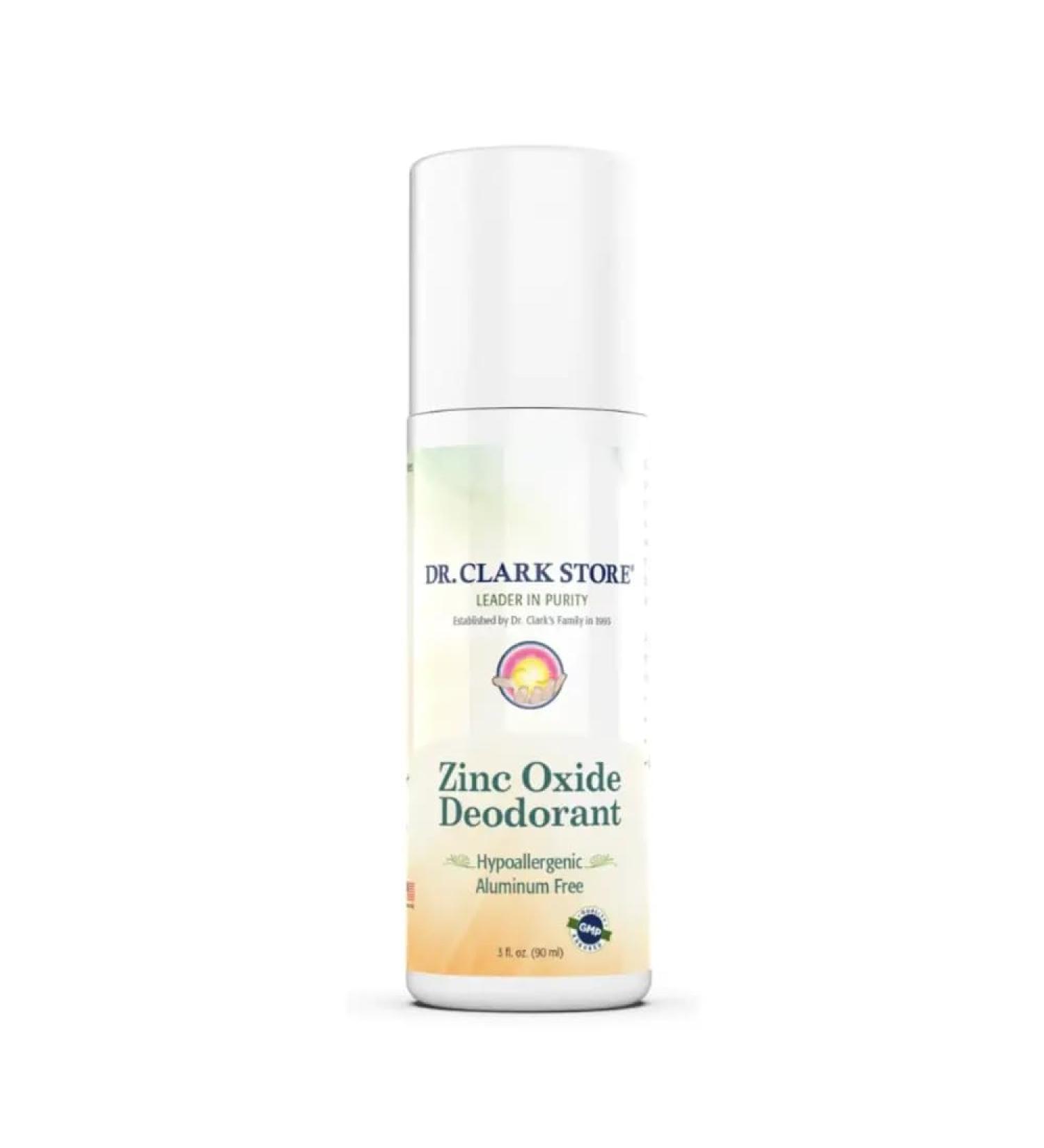 Dr. Clark Zinc Oxide Roll-On Deodorant | Aluminum-Free Hypoallergenic Paraben-Free Fragrance-Free | Safe & Natural | Shop Now - Buy Online on GoSupps.com