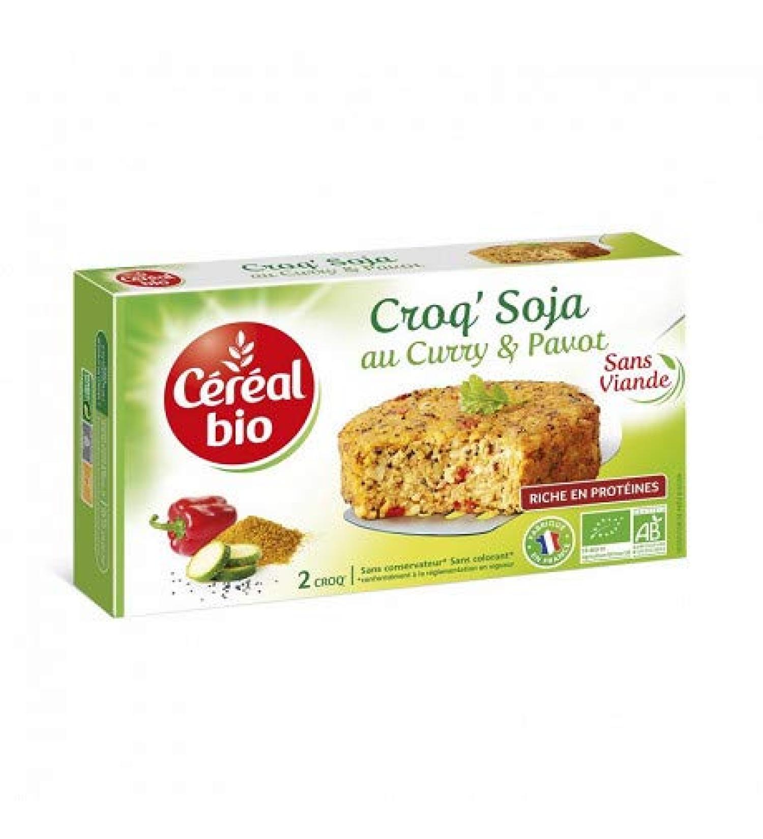 CEREAL BIO - Croq Soja Curry Poppy 200G - Pack of 4 - free delivery