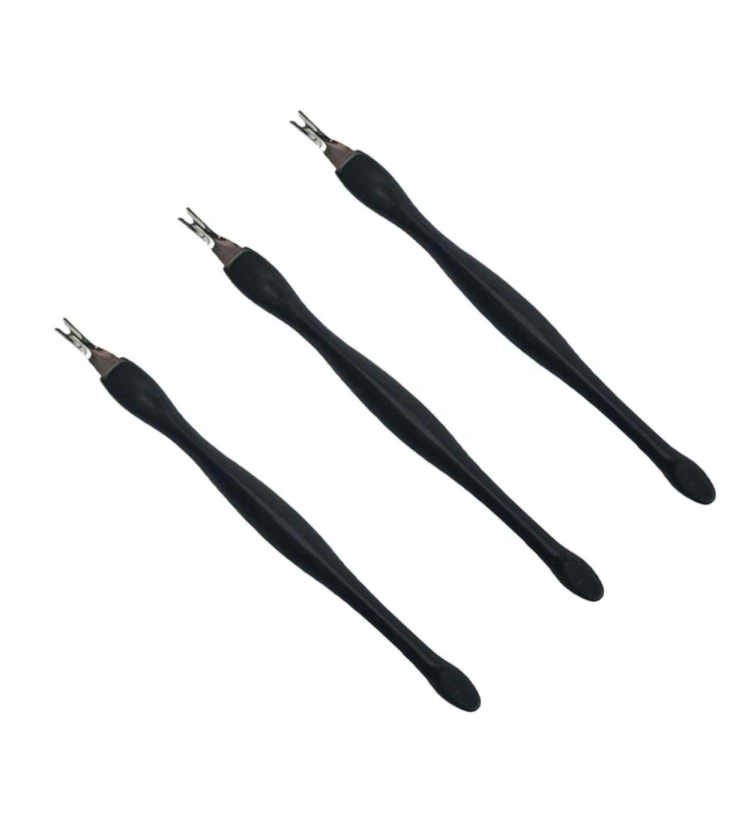 3-Piece Cuticle Trimmer Set for Nail Art - Black Cuticle Remover and Pusher Tools - Buy Online on GoSupps.com