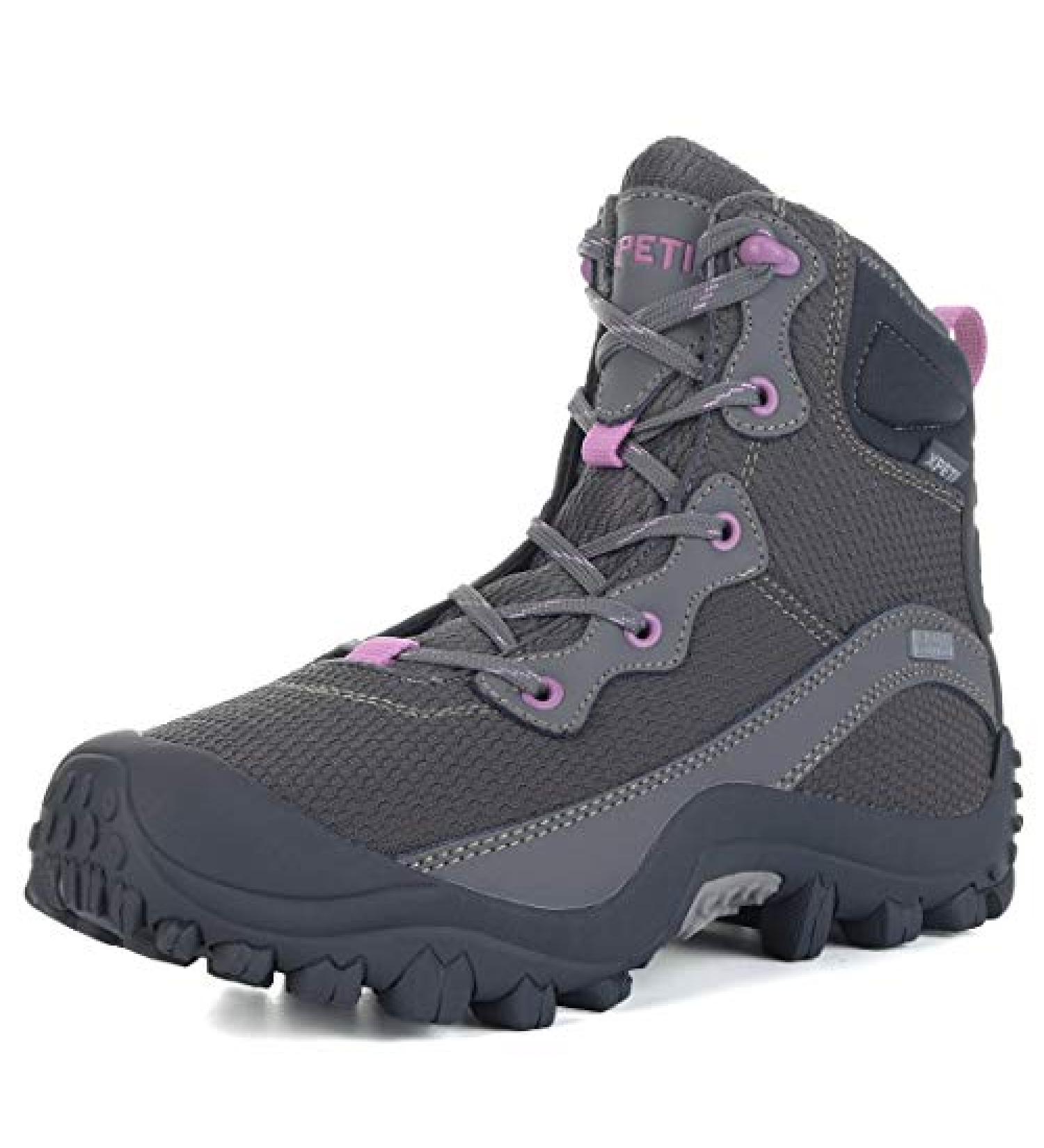 Skenary Women's Dimo Hiking Boots Mid Waterproof Walking Shoes 9 Grey - Stylish and durable outdoor footwear - Buy Online on GoSupps.com