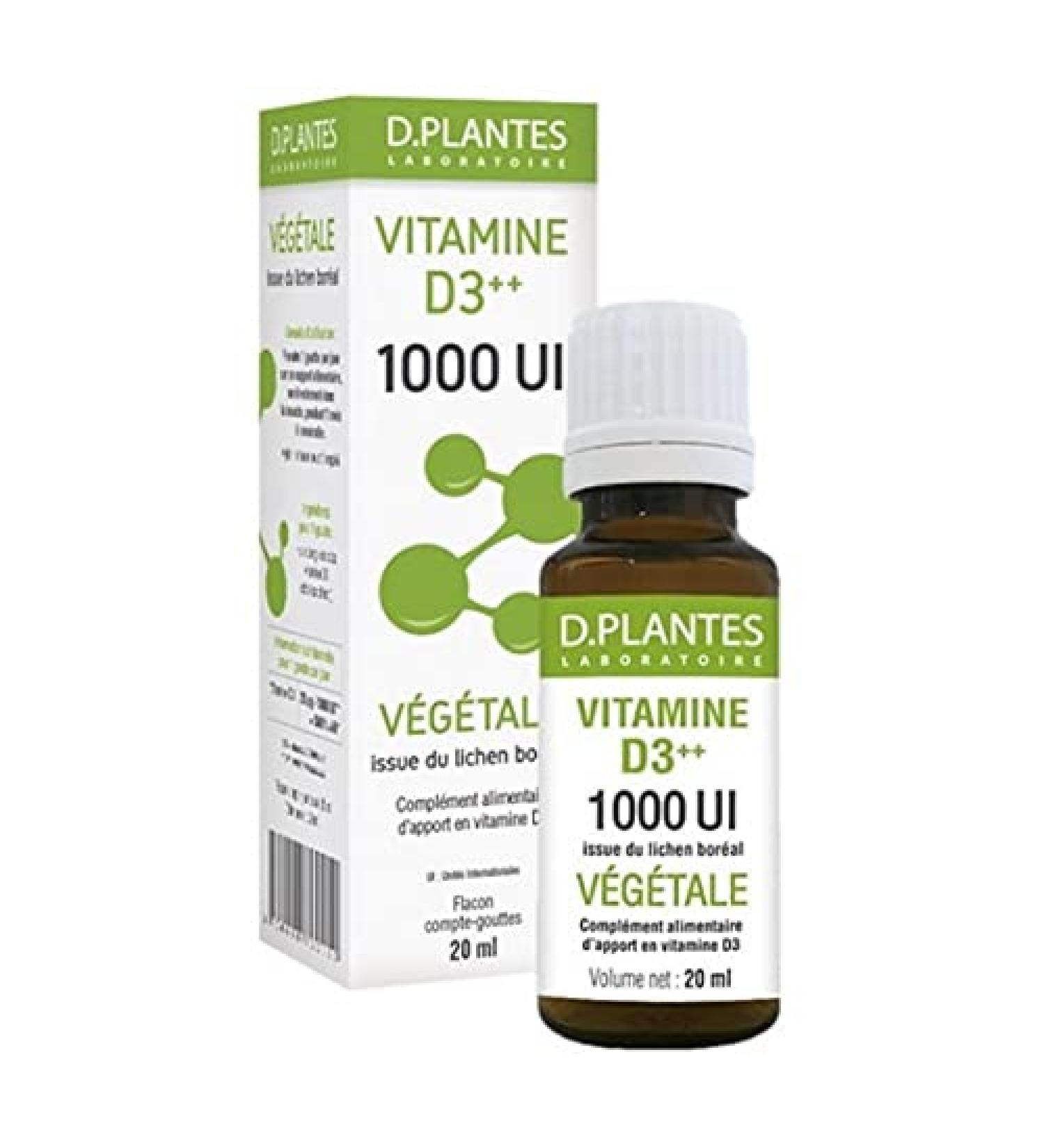 D.Plantes - Vitamin D3++ 1000 IU - Plant - 20 ml - Pack of 2