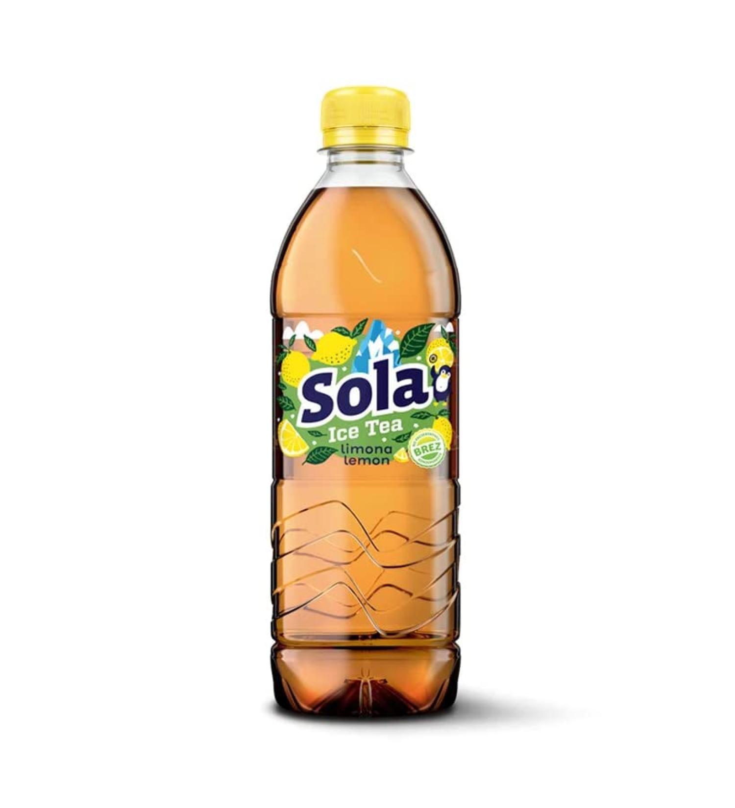 SOLA the real taste - Made with real ingredients and with pressed taste (Peach 0.5 L) (Lemon 0.5 L) Lemon 0.5 L