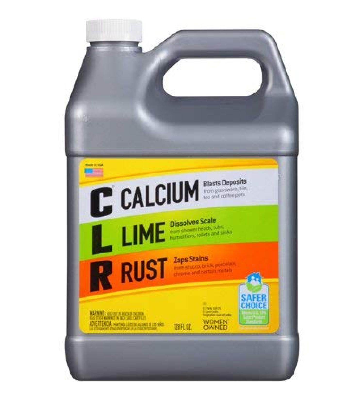 CLR Calcium, Lime & Rust Remover, Biodegradable, 1 Gallon Bottle, 128 Oz