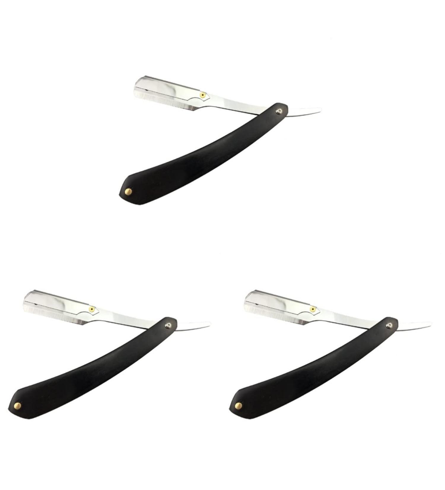 Beaupretty 3-Piece Folding Razor Set | Vintage Hand Razor with Replaceable Blades | Safe & Stylish Grooming Kit for Men - Buy Online on GoSupps.com
