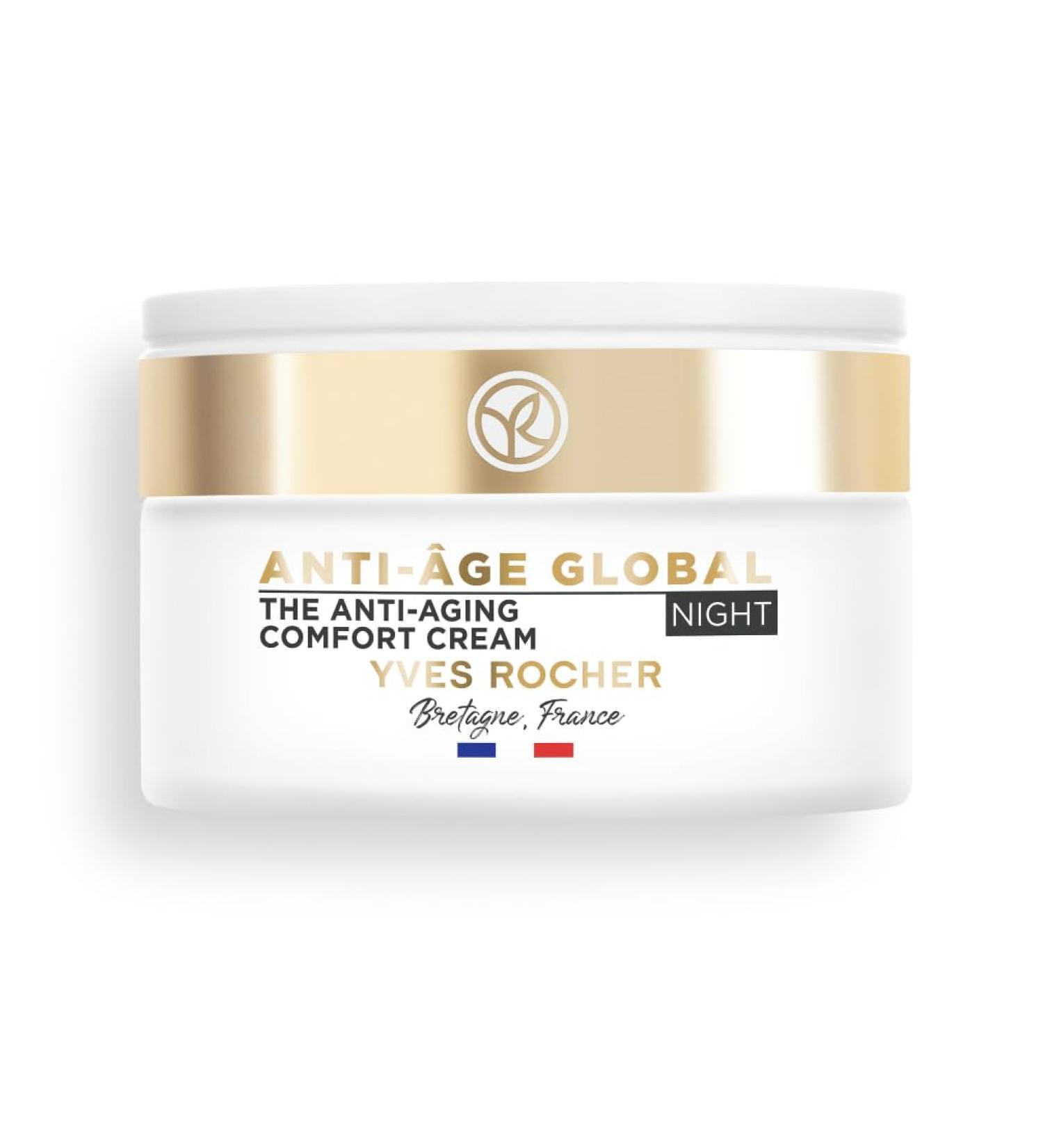 Yves Rocher Anti-Aging Night Cream | Enhance Skin Radiance & Smooth Texture | 1.7 fl oz - Shop Internationally - Buy Online on GoSupps.com