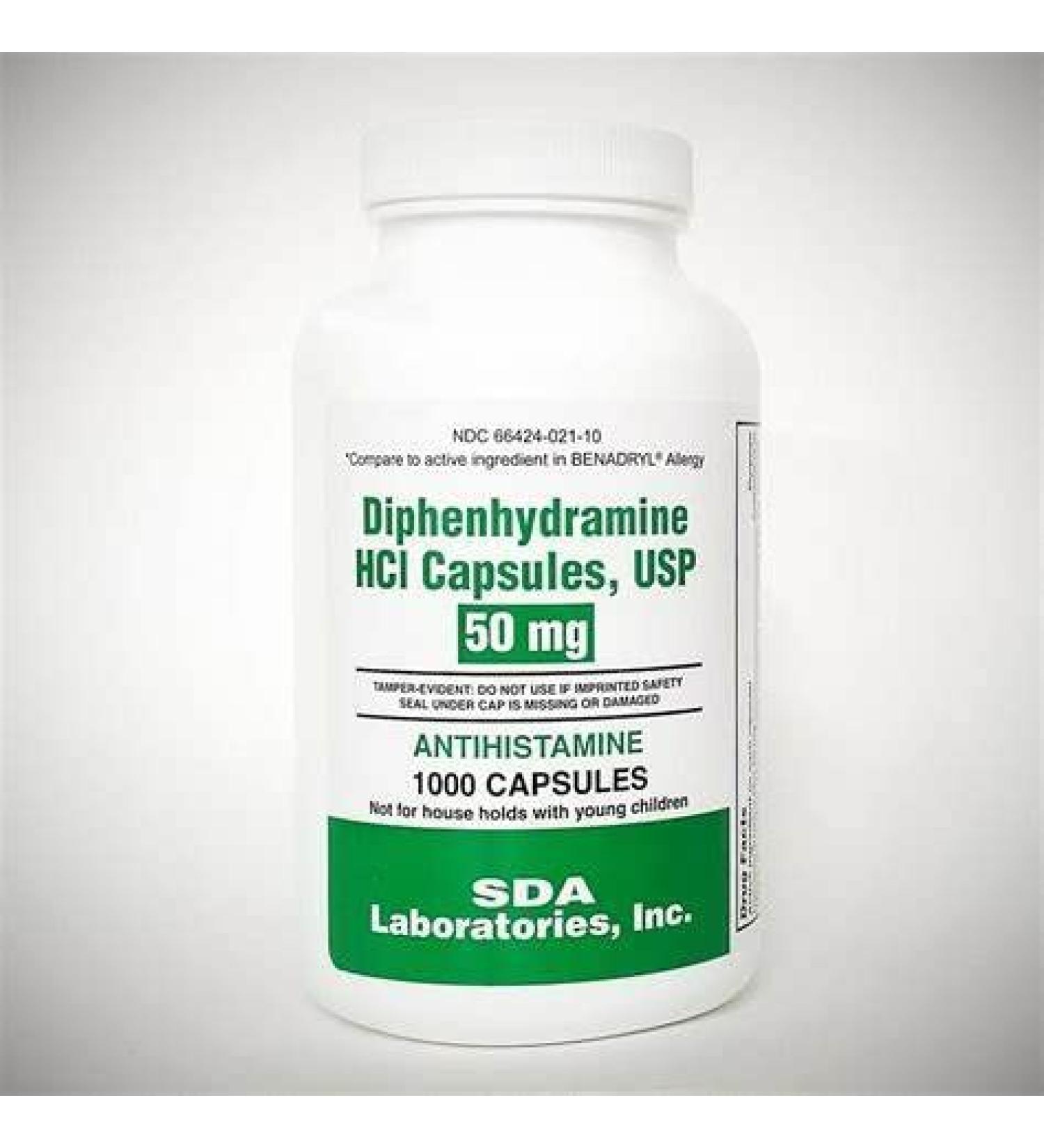 DIPHENHYDRAMINE CP 50MG *SDA Size: 1000