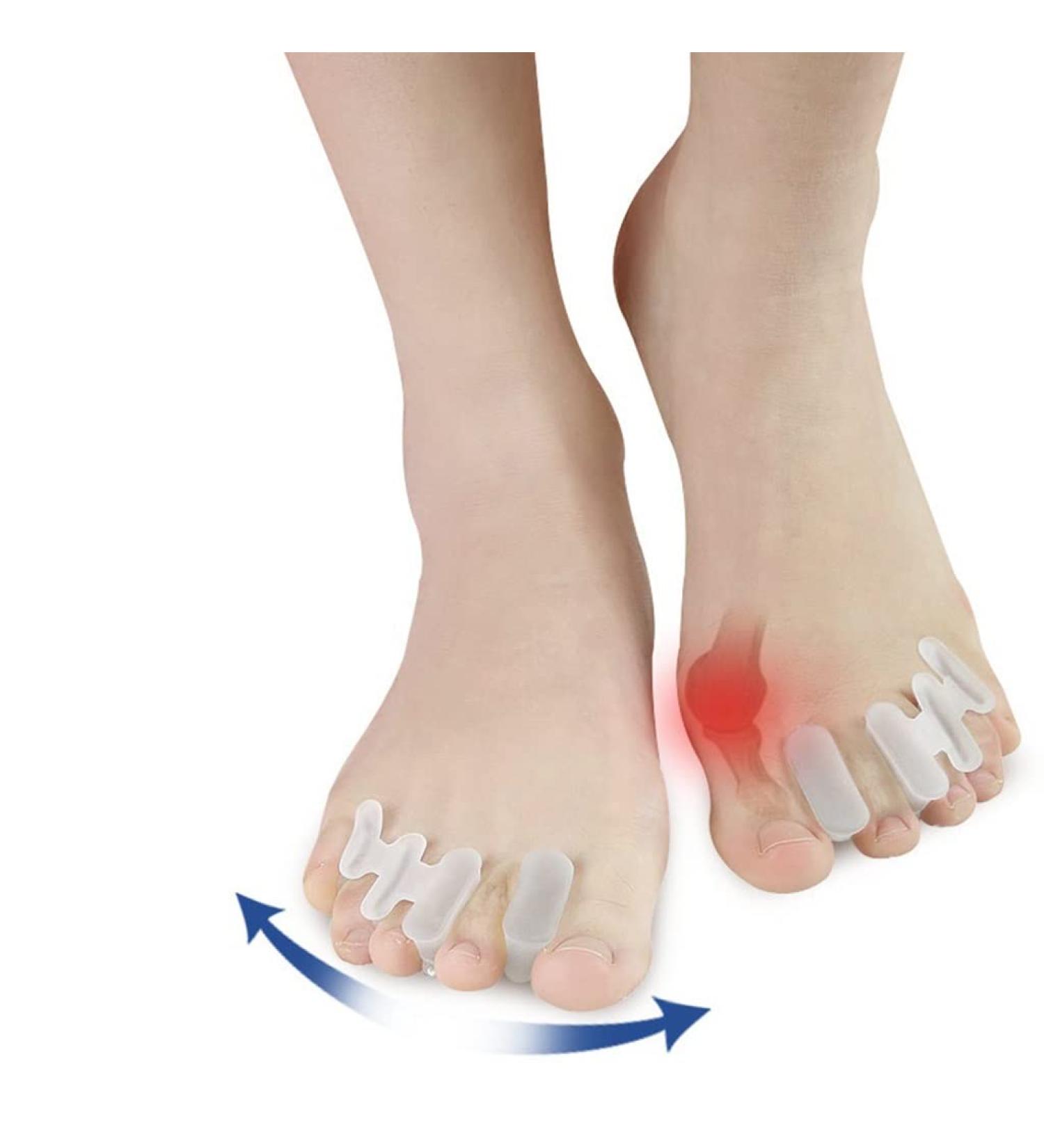 DEAVER Hallux Valgus Corrector Insoles - Toe Separator Gel Spreader for Foot Bone Overlapping Correction - 4 Pair Set for Men and Women - Instant Pain Relief - Buy Online on GoSupps.com