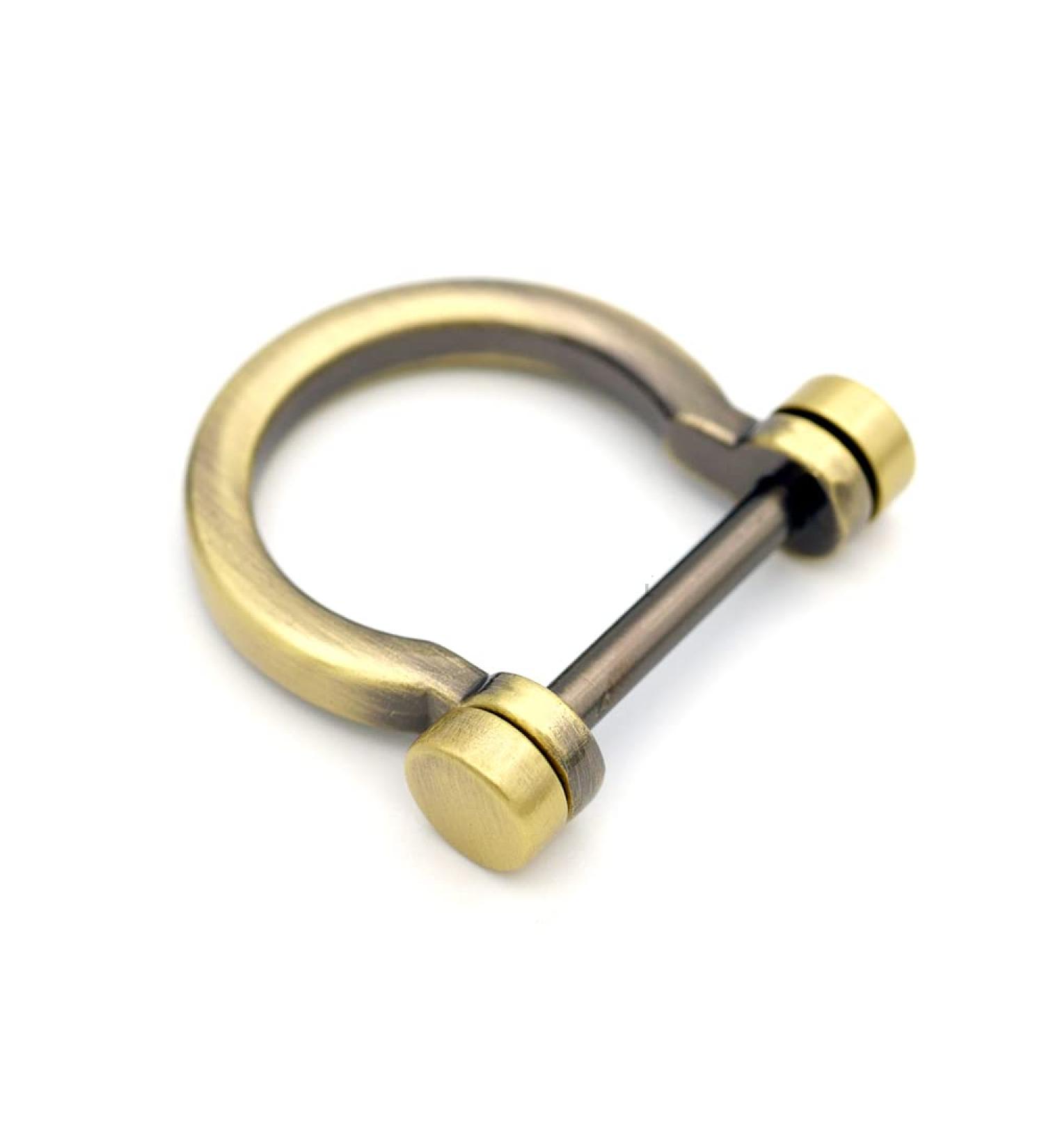 CRAFTMEMORE D-Rings Screw-in Shackle Horseshoe U Shape D Ring for 3/4 Inch Strap - 4 pcs, Brushed Brass - Ideal for DIY Leather Craft & Purse Accessories - Buy Online on GoSupps.com