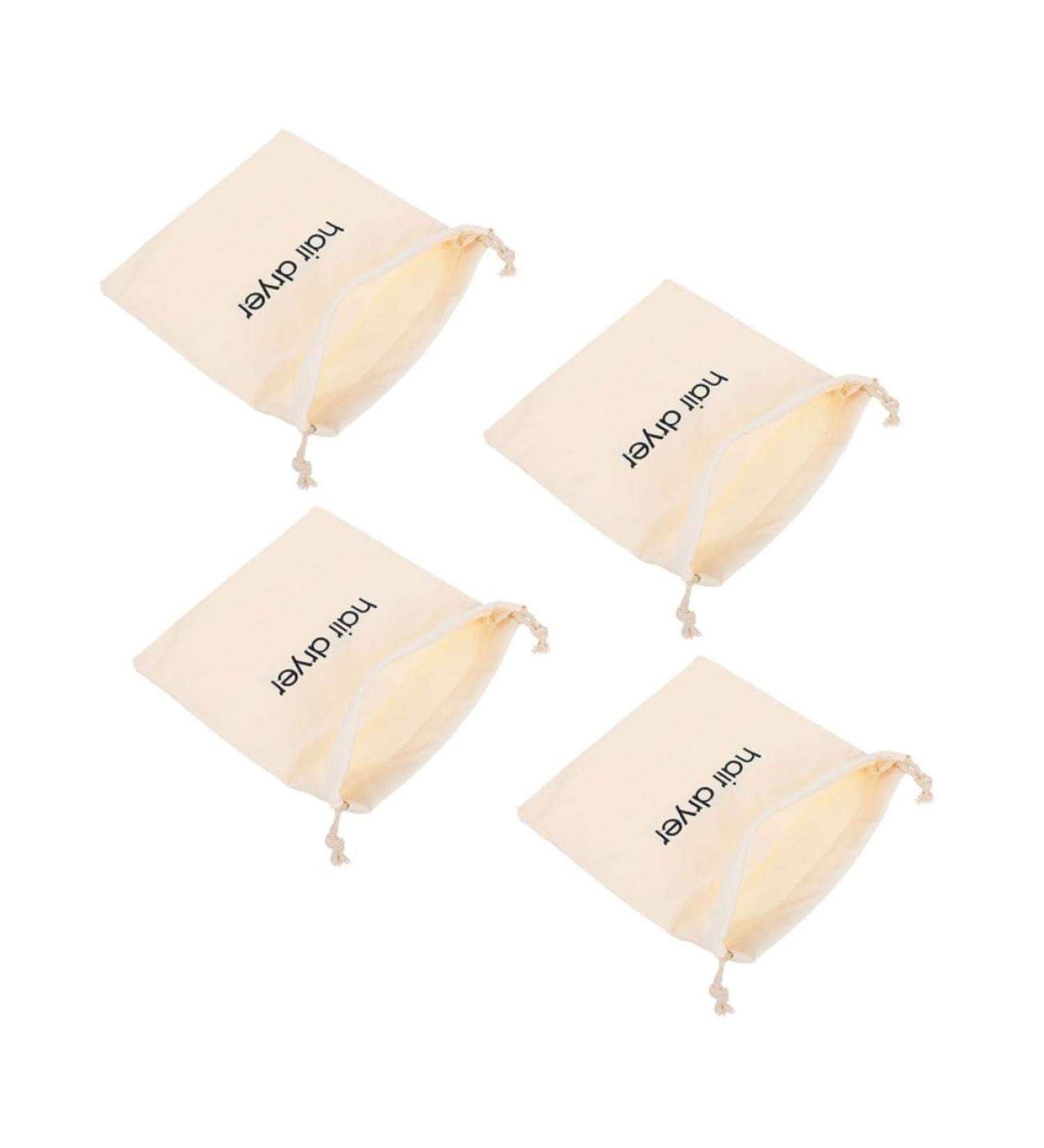 Healeved 4pcs Hair Dryer Storage Bag Straightener Travel Pouch Anti-scratch Bags Portable Dryers Beige Fabric - Buy Online on GoSupps.com