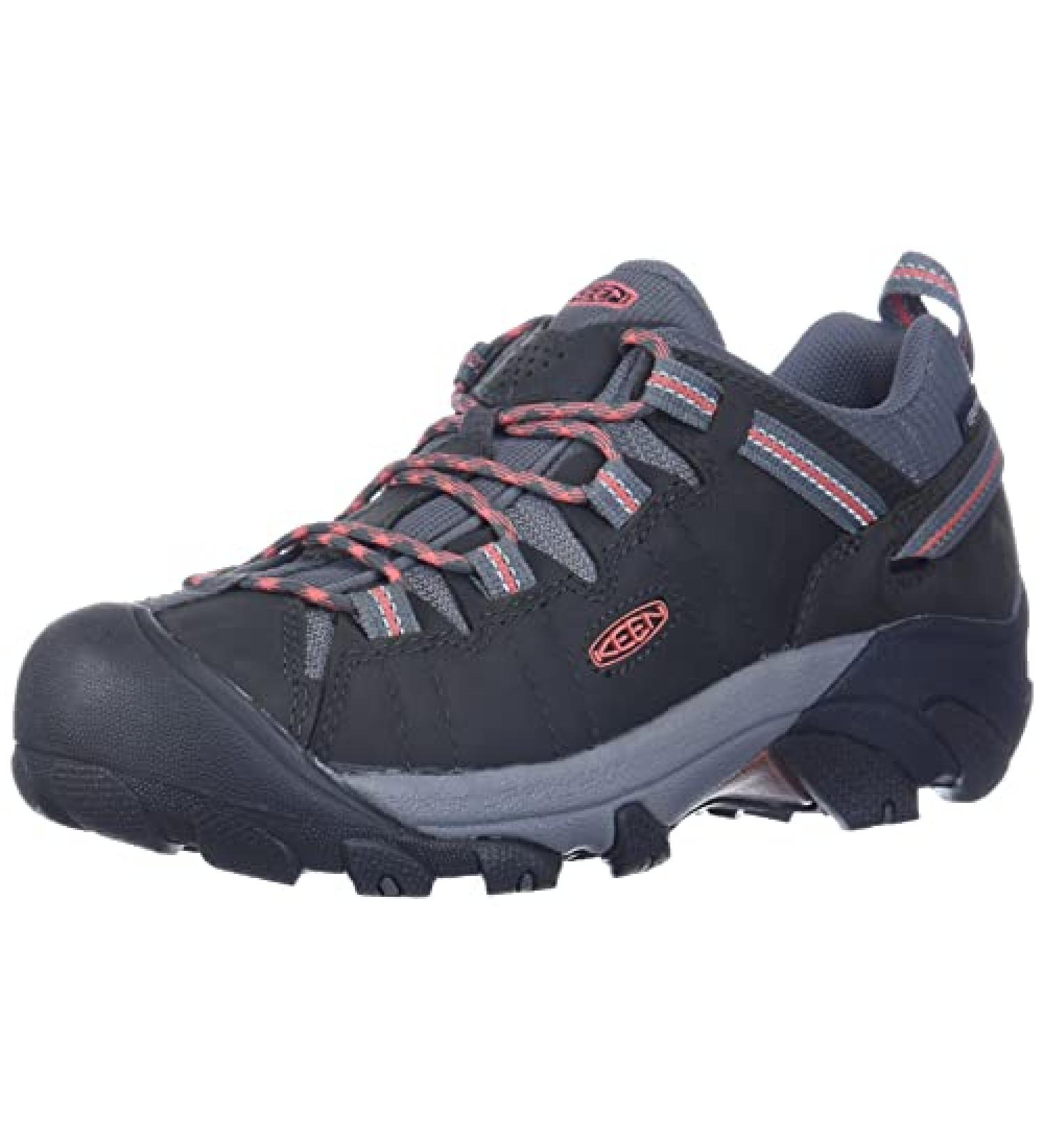 KEEN Women's Targhee 2 Low Waterproof Hiking Shoes 8.5 - Magnet/Coral - Buy Online on GoSupps.com