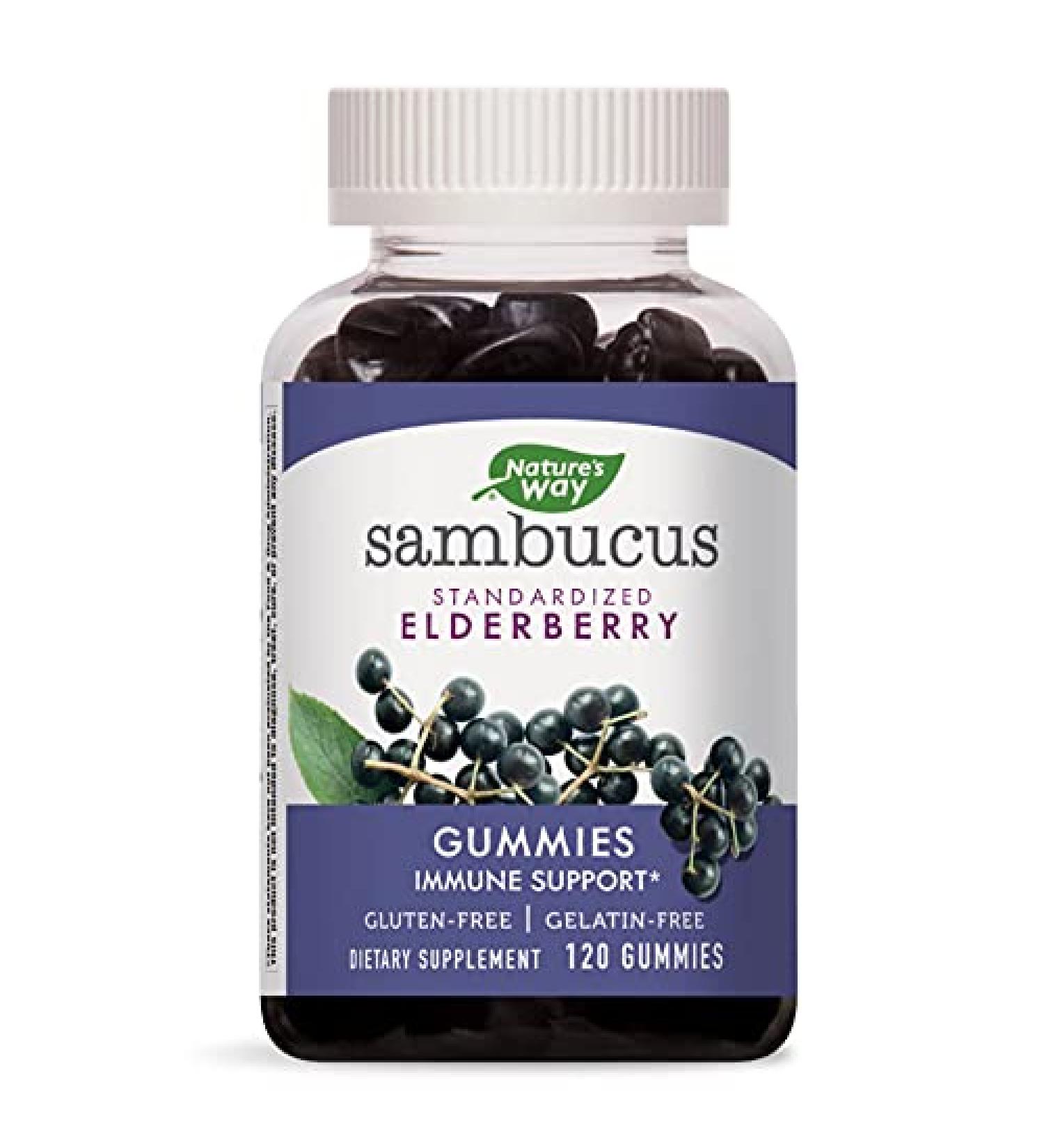 Sambucus Elderberry Gummies Herbal Supplements - 120 Count Pack of 1 - Buy Online on GoSupps.com