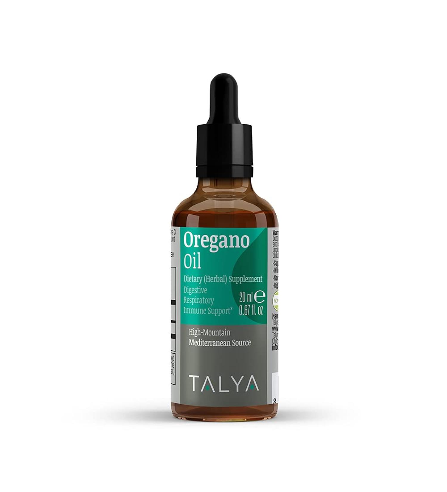 Talya High Carvacrol Oregano Oil - Premium Oreganum Vulgare Species - Wild-Crafted from High Mountains for Potent Benefits - Buy Online on GoSupps.com