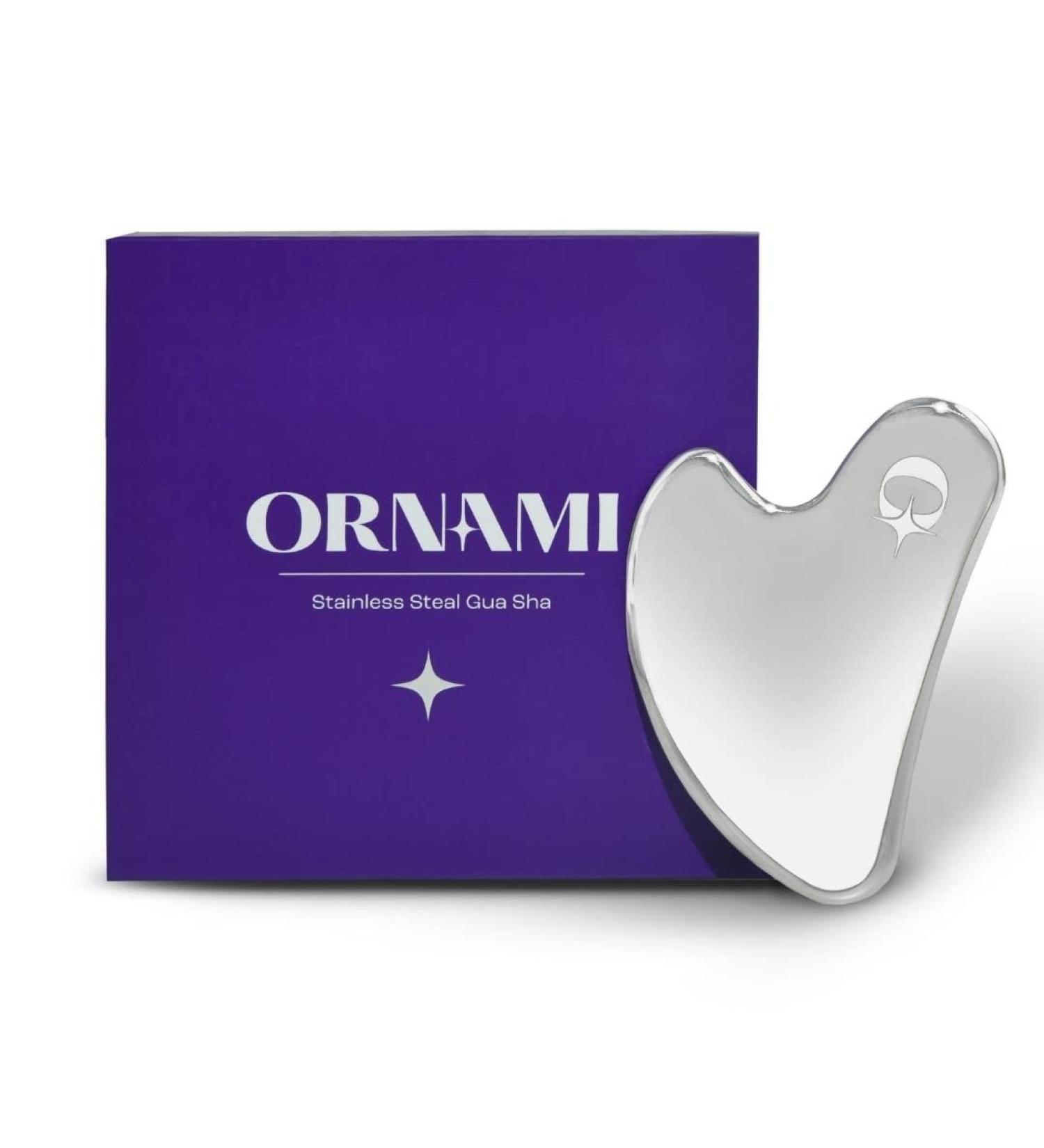 ORNAMI Gua Sha Stainless Steel Tool for Facial & Body Massage, Puffiness Reduction, Sculpting & Lymphatic Drainage - Buy Online on GoSupps.com