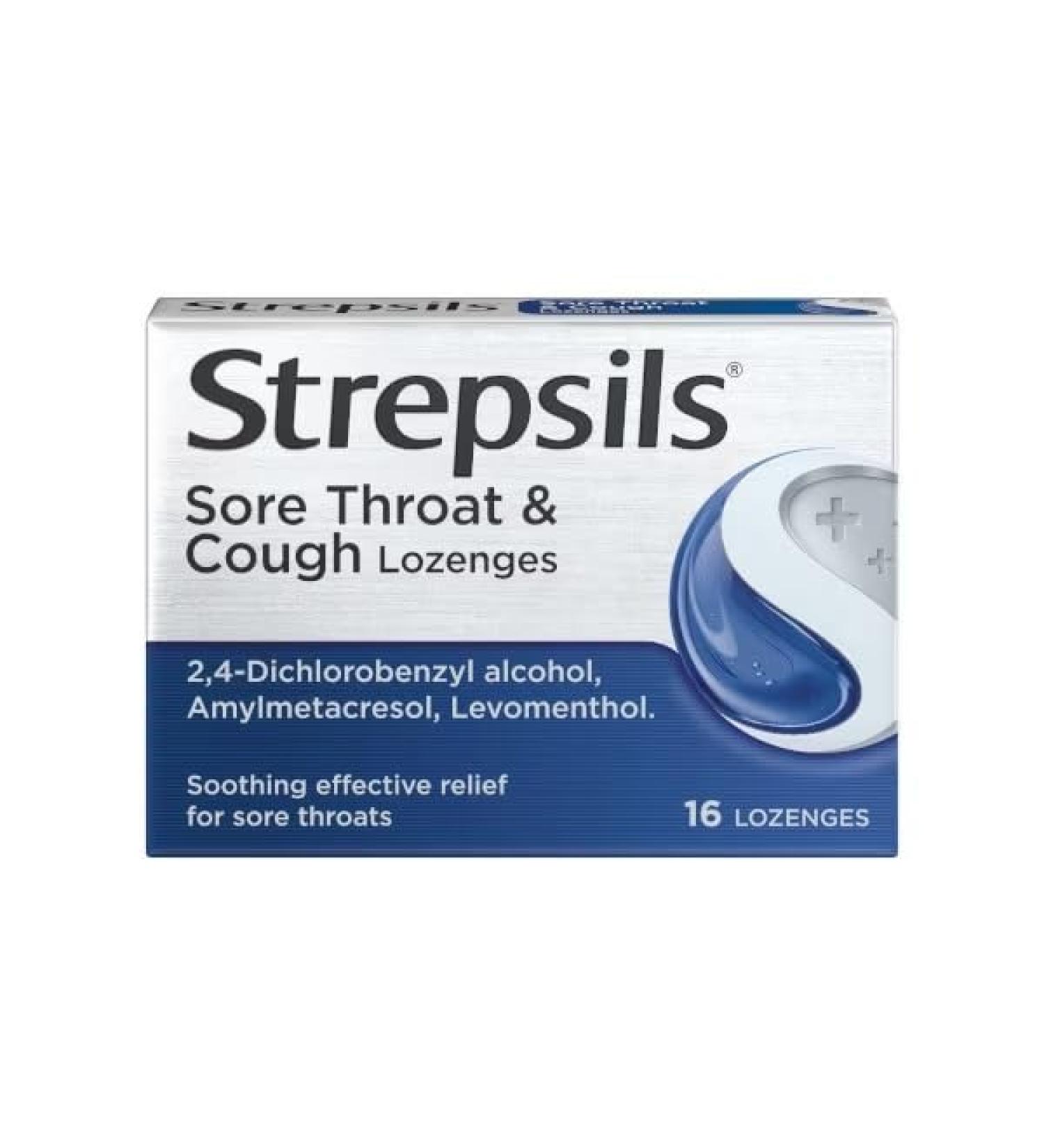 STREPSILS SORE THROAT & COUGH LOZENGES 30/09/25