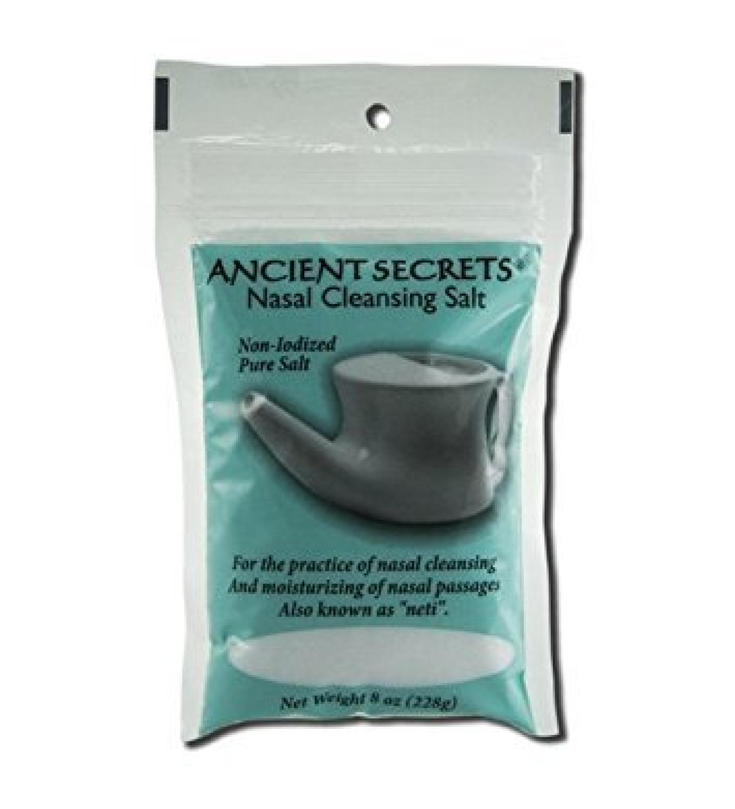 Ancient Secrets Nasal Cleansing Pot Salt 8 Oz