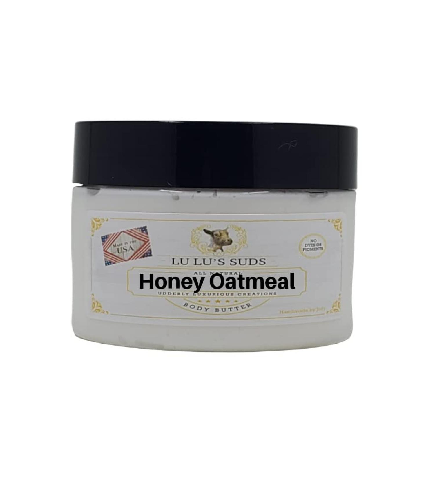 Lu Lu's Suds Hand Made All Natural Body Butter (4 oz Honey Oatmeal) - Buy Online on GoSupps.com