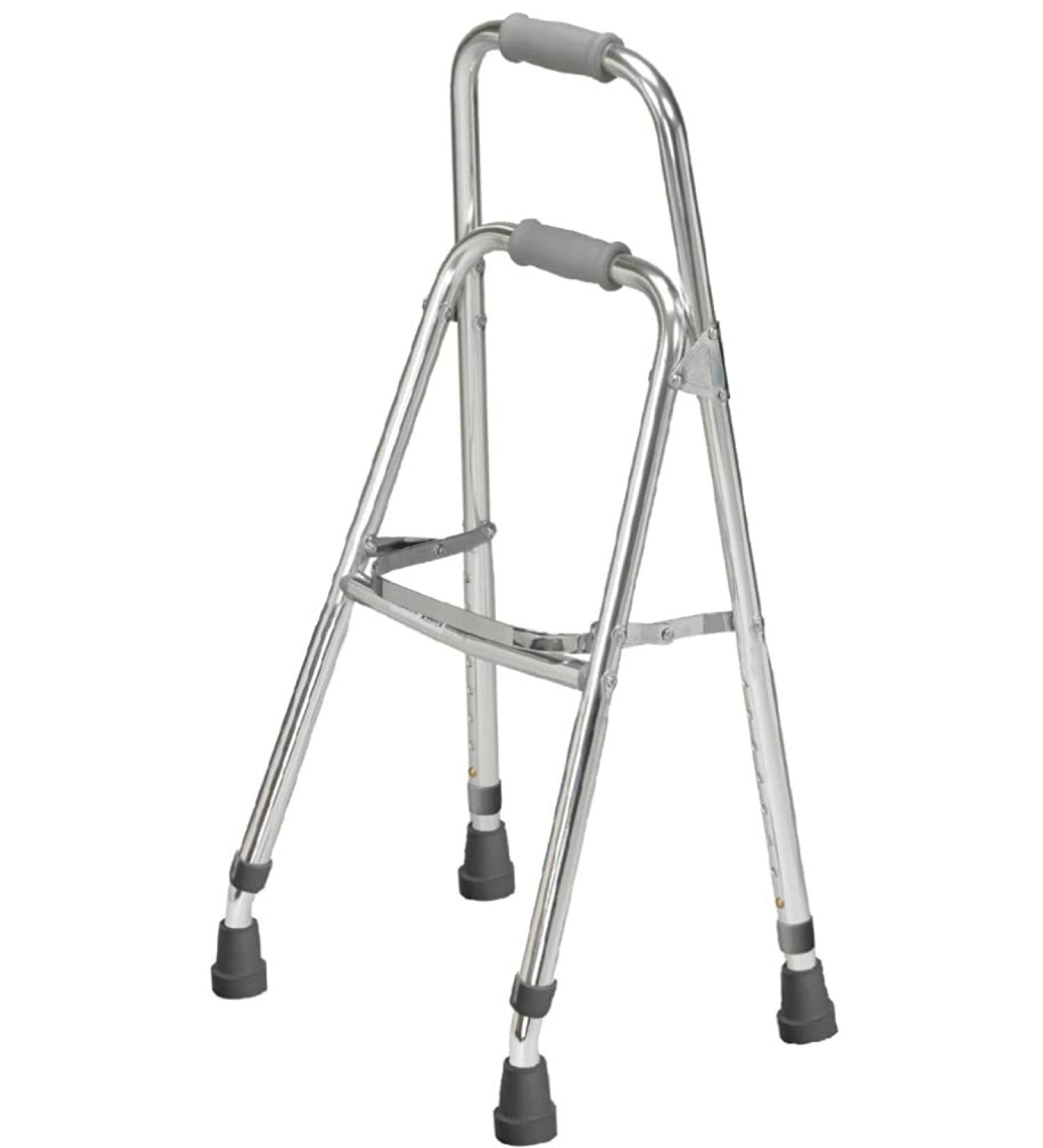Drive Medical 10240-1 Side Style Hemi One Arm Walker, Gray, 300 lbs Weight Capacity, Designed for Individuals with The Use of Only One Hand or Arm, Folds Easily with One Hand
