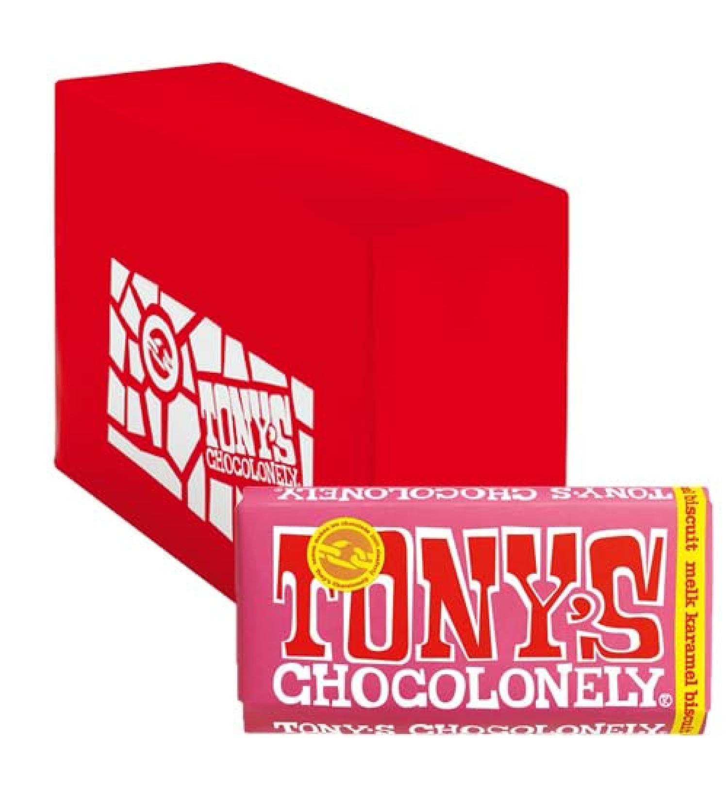 Tony's Chocolonely Tony's Chocolonely - Milk Caramel Biscuit - 15 x 180g
