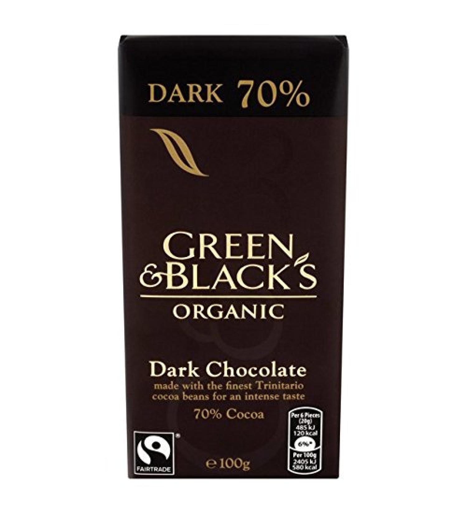Green & Black's Green & Blacks | 70 % chocolat noir | 1 x 90 g