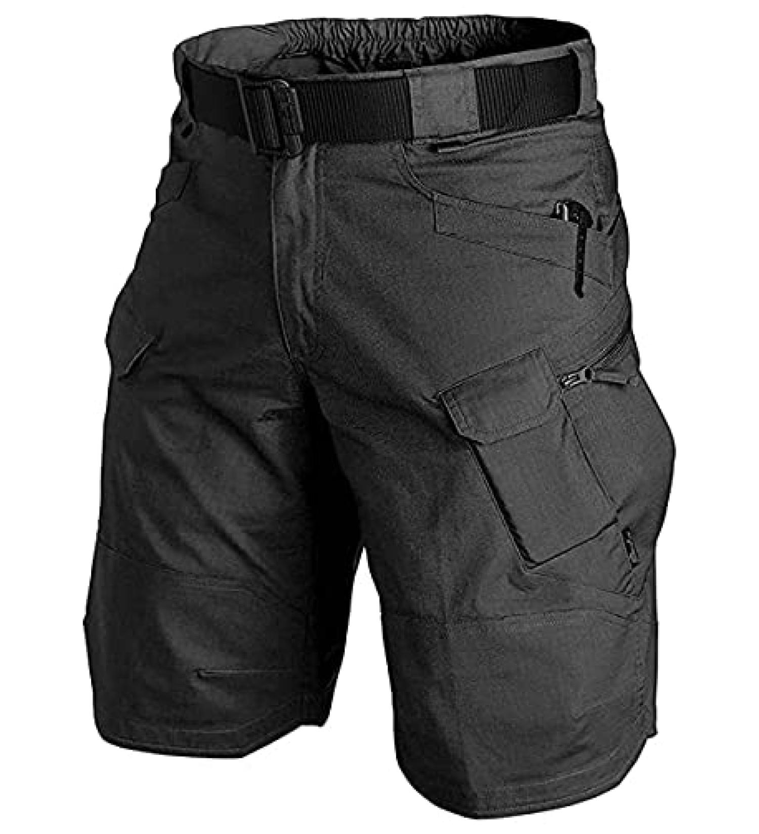 Autiwitua Men's Waterproof Tactical Shorts - Black XL | Quick Dry Breathable Cargo Shorts for Hiking & Fishing - Buy Online on GoSupps.com