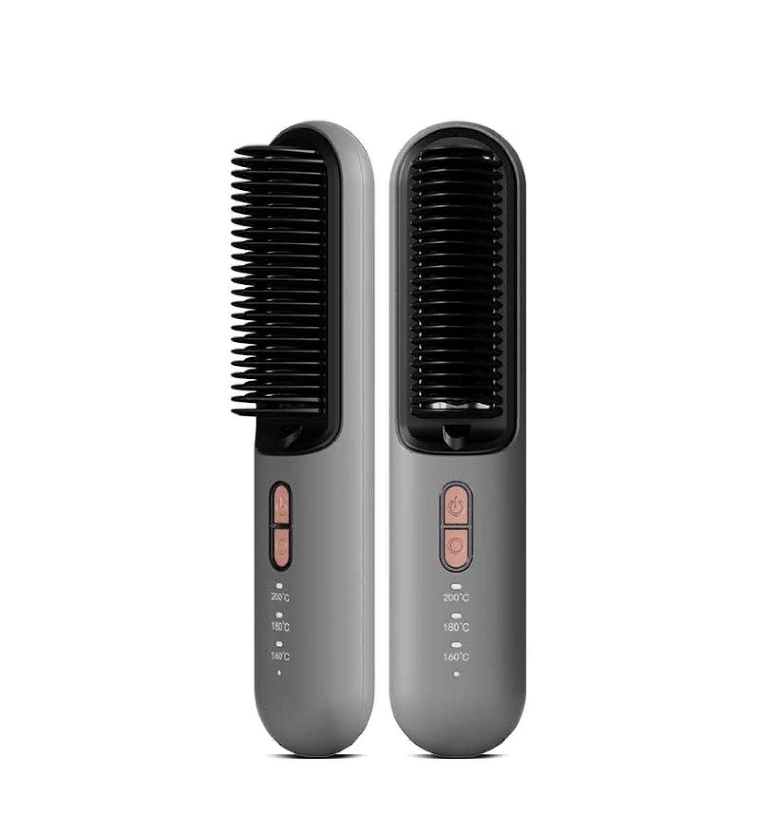 Portable Mini Straightening Brush for Travel | Hot Ceramic Comb Lightweight & Anti-Scald - Buy Online on GoSupps.com