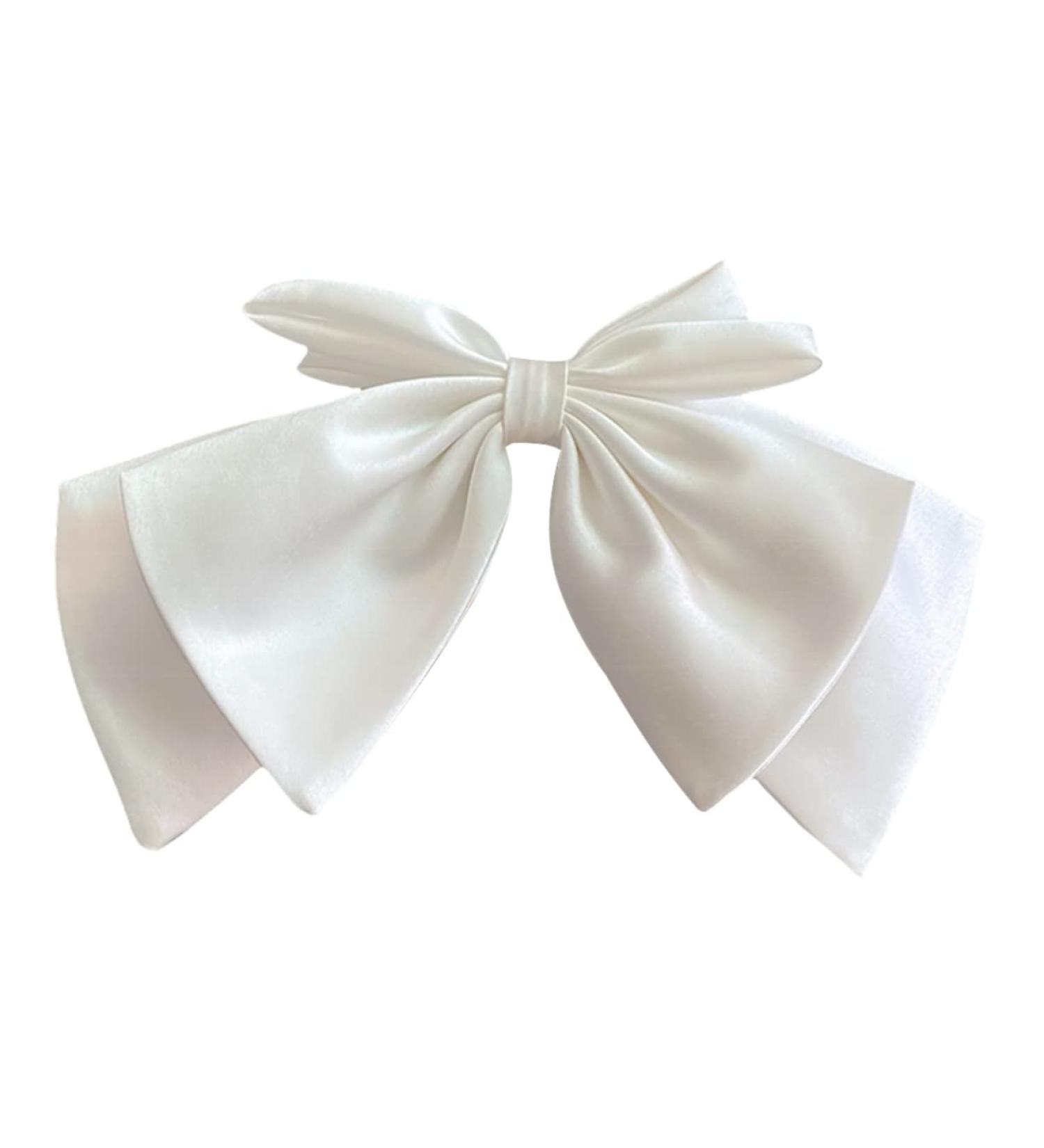 Didiseaon Bow Hairpin Hair Bow Satin Clips Bridal Hair Bow Chic Bow Headdress Bow Knot Hairpins Bow Ponytail Holders Girls Bow Hairclip Tiaras for Girls Temperament Miss White Decorate Alloy - Buy Online on GoSupps.com