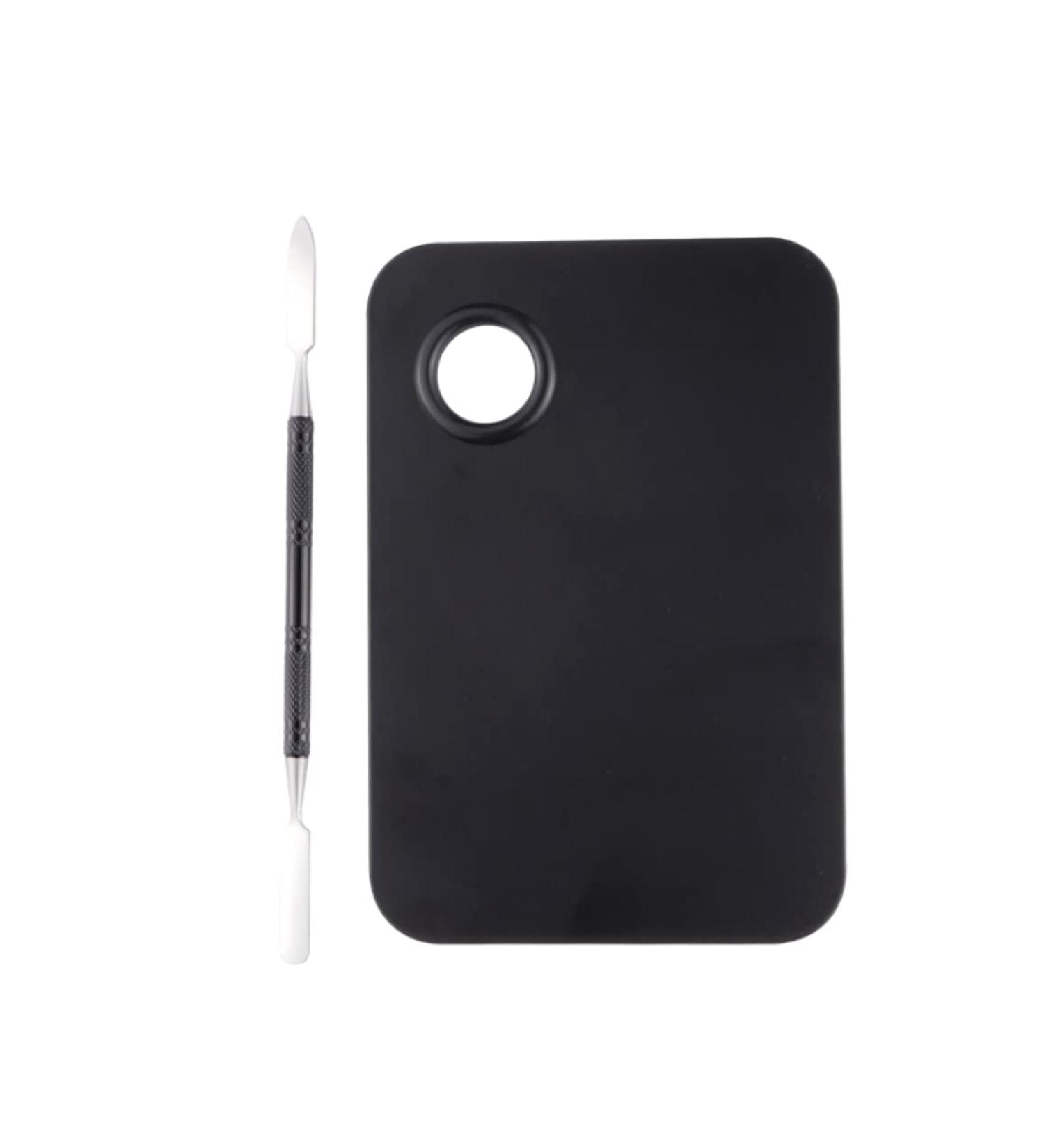 Nail Art Mix Palette Stainless Steel Cosmetic Makeup Palette Spatula Tool for Mixing S Swatches - Buy Online on GoSupps.com