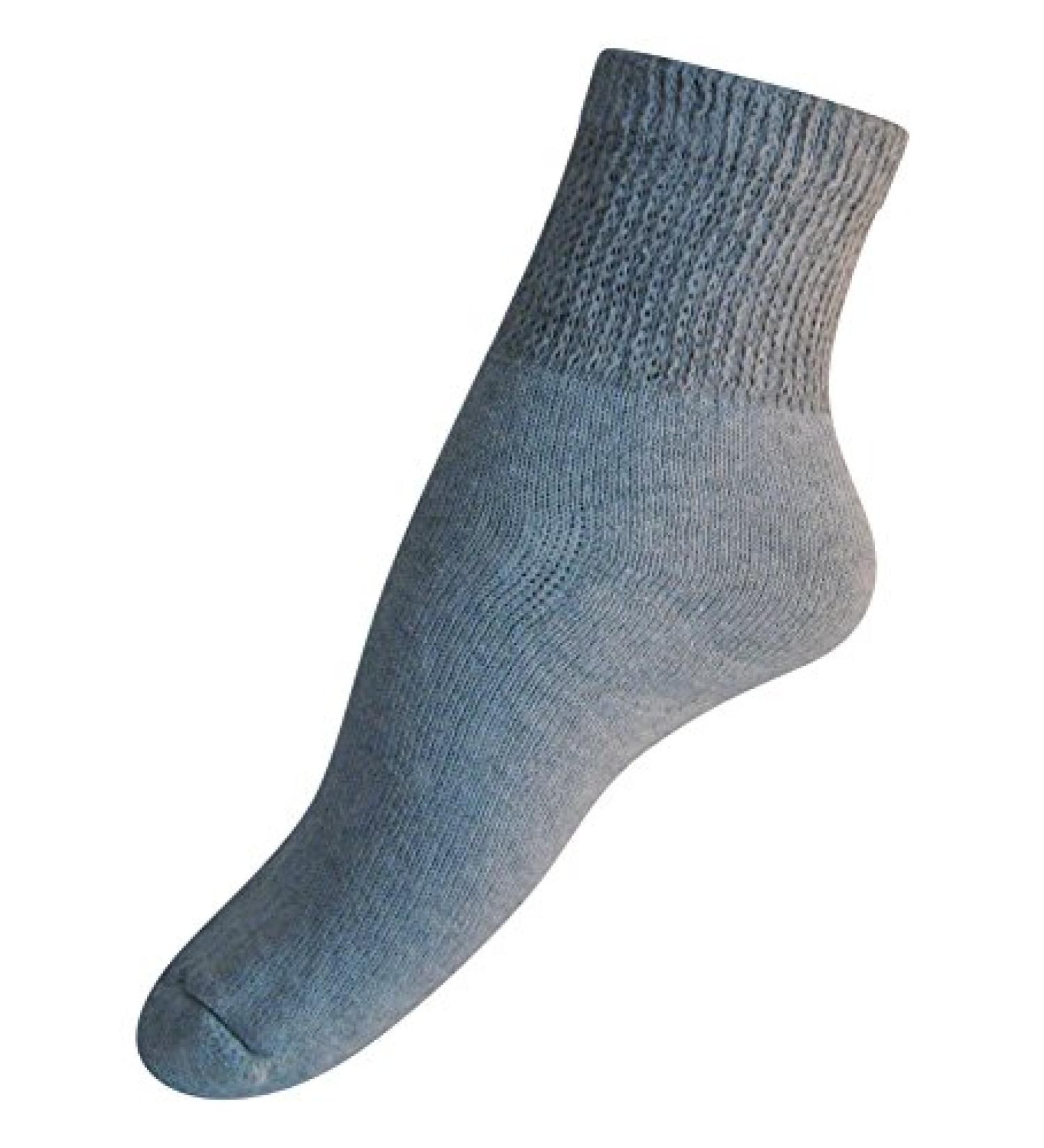 Diabetic Men's Ankle Socks (3 Pack) King Size 13-15 Gray | Made in USA - Buy Online on GoSupps.com