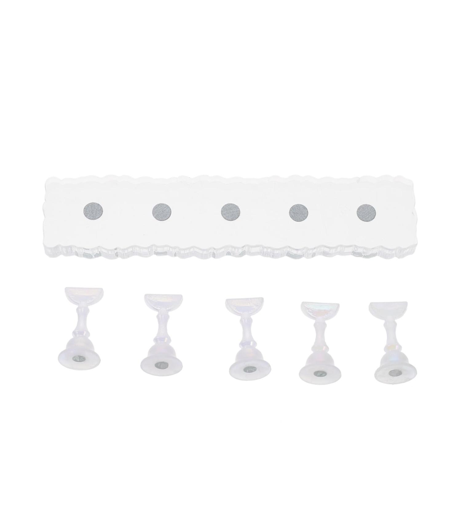 FRCOLOR Magnetic Base Manicure DIY Nail Stand nail practice stand nail tips display board fake nail holder false nail tips display polish stick Manicure Practice Stand Acrylic - Buy Online on GoSupps.com