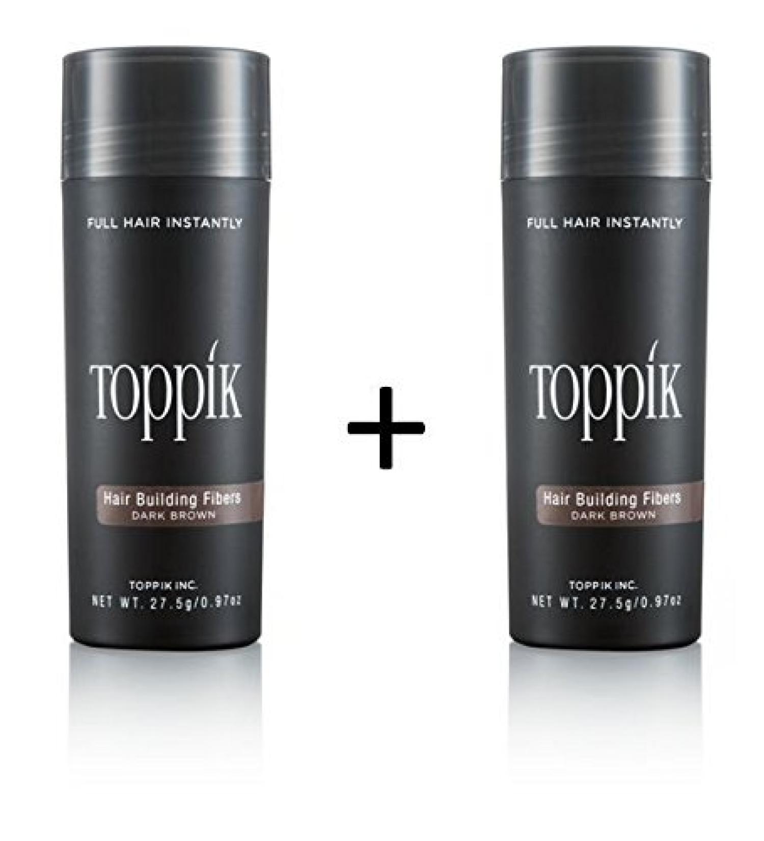 Buy 2 x TOPPIK Hair Thickener - 27.5g Loose Fiber Microhairs in Dark Brown - Special Offer! - Buy Online on GoSupps.com