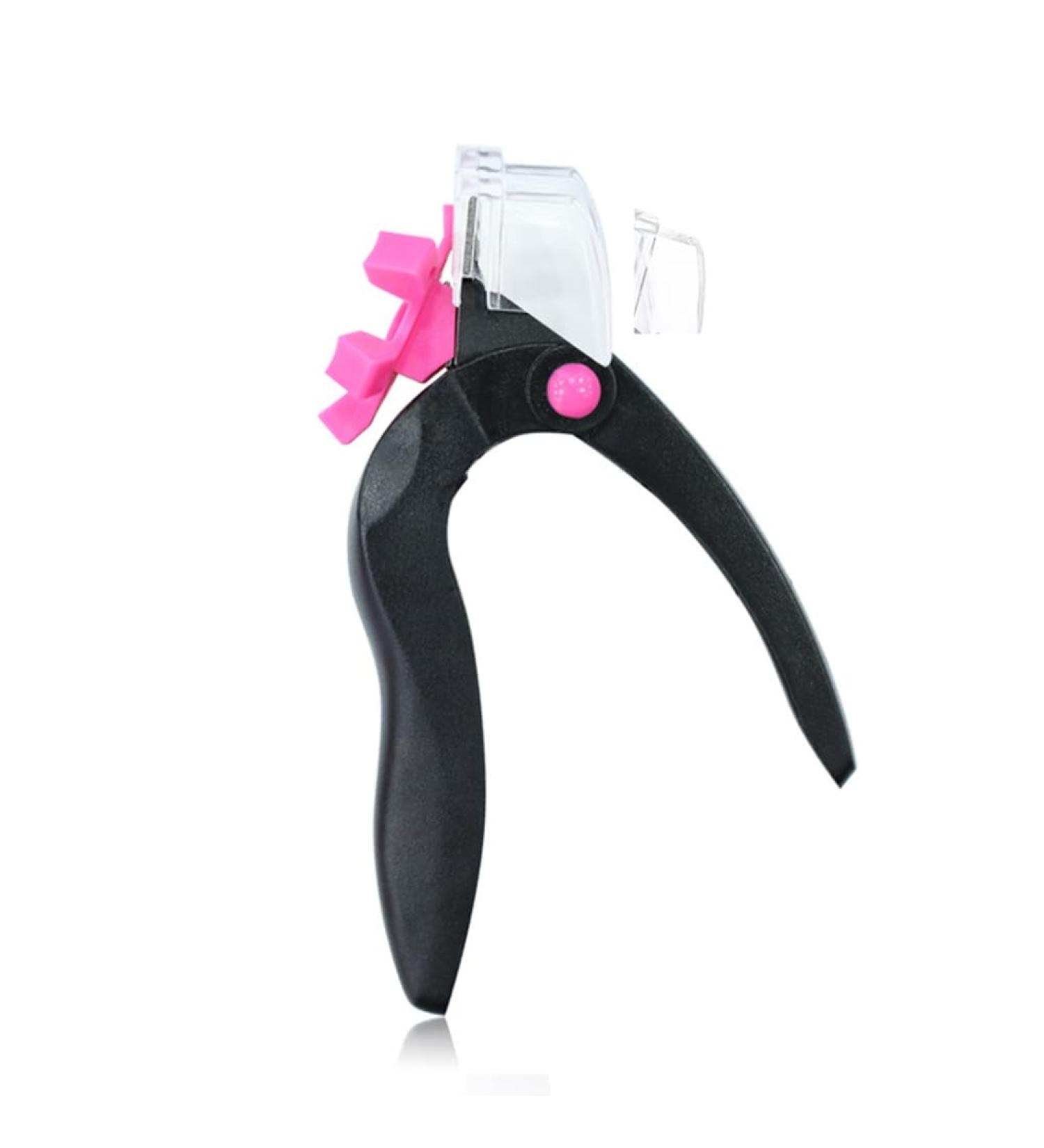 False Nail Art Clippers Manual Stainless Steel Head Manicure Trimmer Reusable Salon Clipping Scissors Tool Black and Rose Red - Buy Online on GoSupps.com
