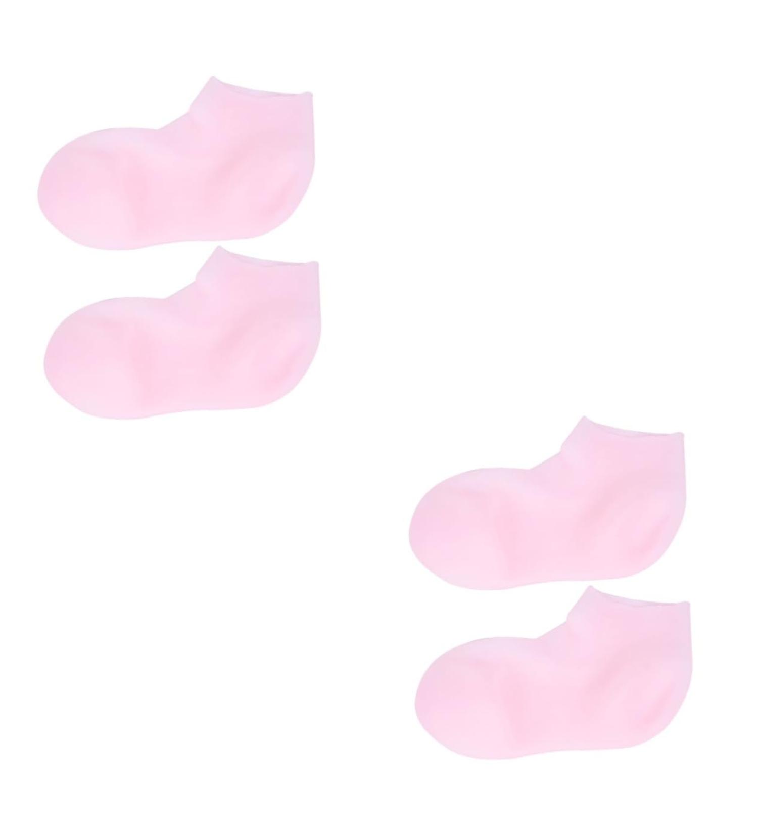 2 Pairs Protective Socks Foot Softening Socks Feet Moisturising Stocking Women's Socks with Lotion Enriched Socks Silicone Miss High Heels Sebs Skin Pink - Buy Online on GoSupps.com