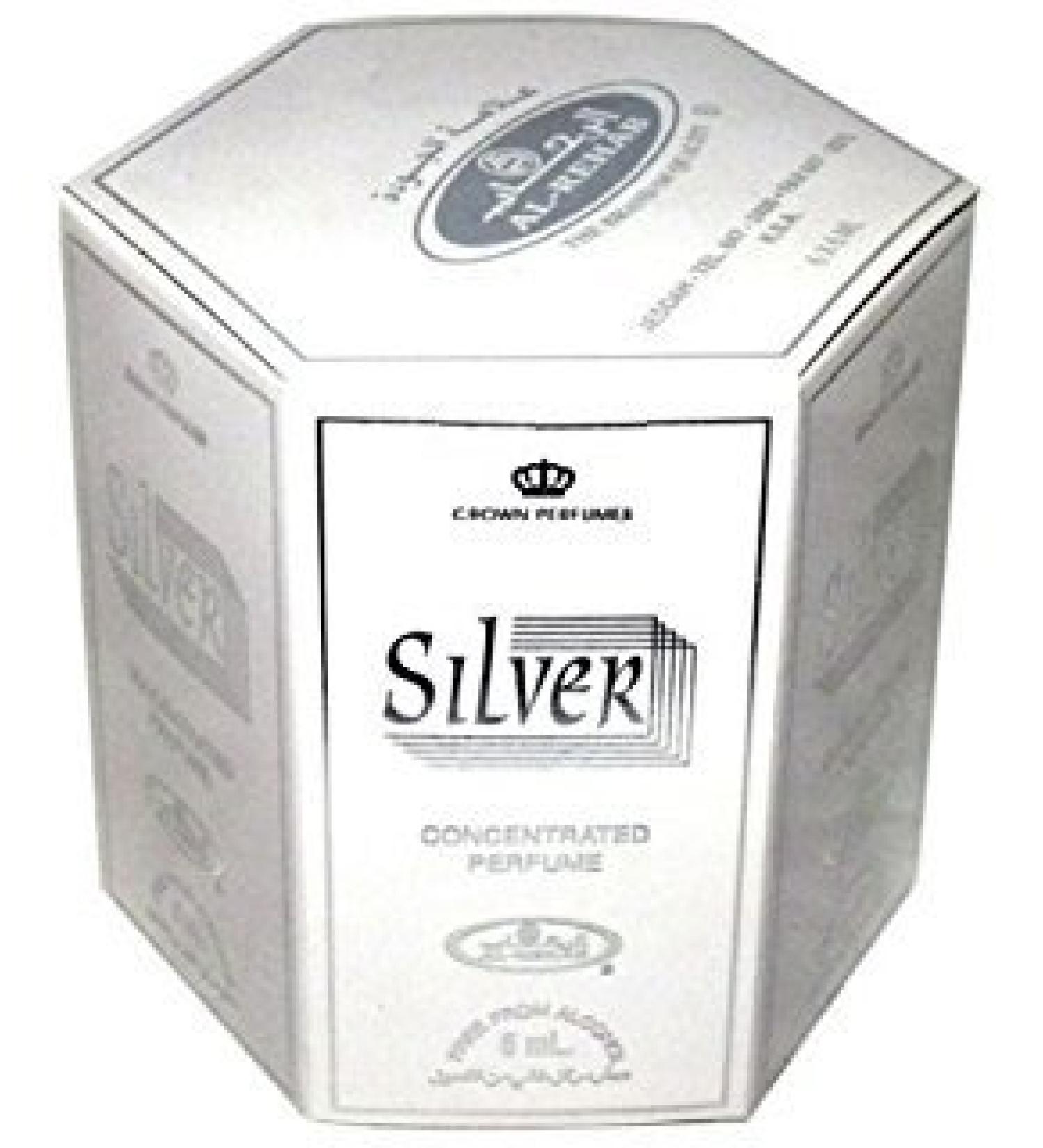 Silver - 6ml (.2oz) Roll-on Perfume Oil by Al-Rehab (Crown Perfumes) (Box of 6)