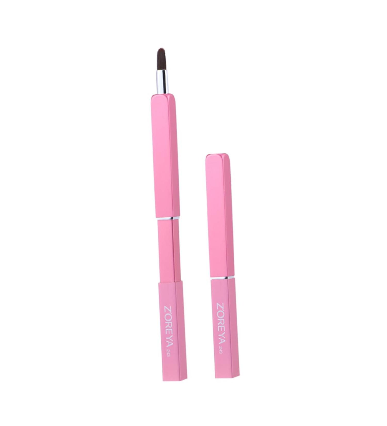 FRCOLOR Concealer double head Lip Gloss Applicator telescopic Makeup Brush makeup brush applicator with cover portable mini lipsticks travel makeup brush telescopic brush beauty tools medium Pink - Buy Online on GoSupps.com