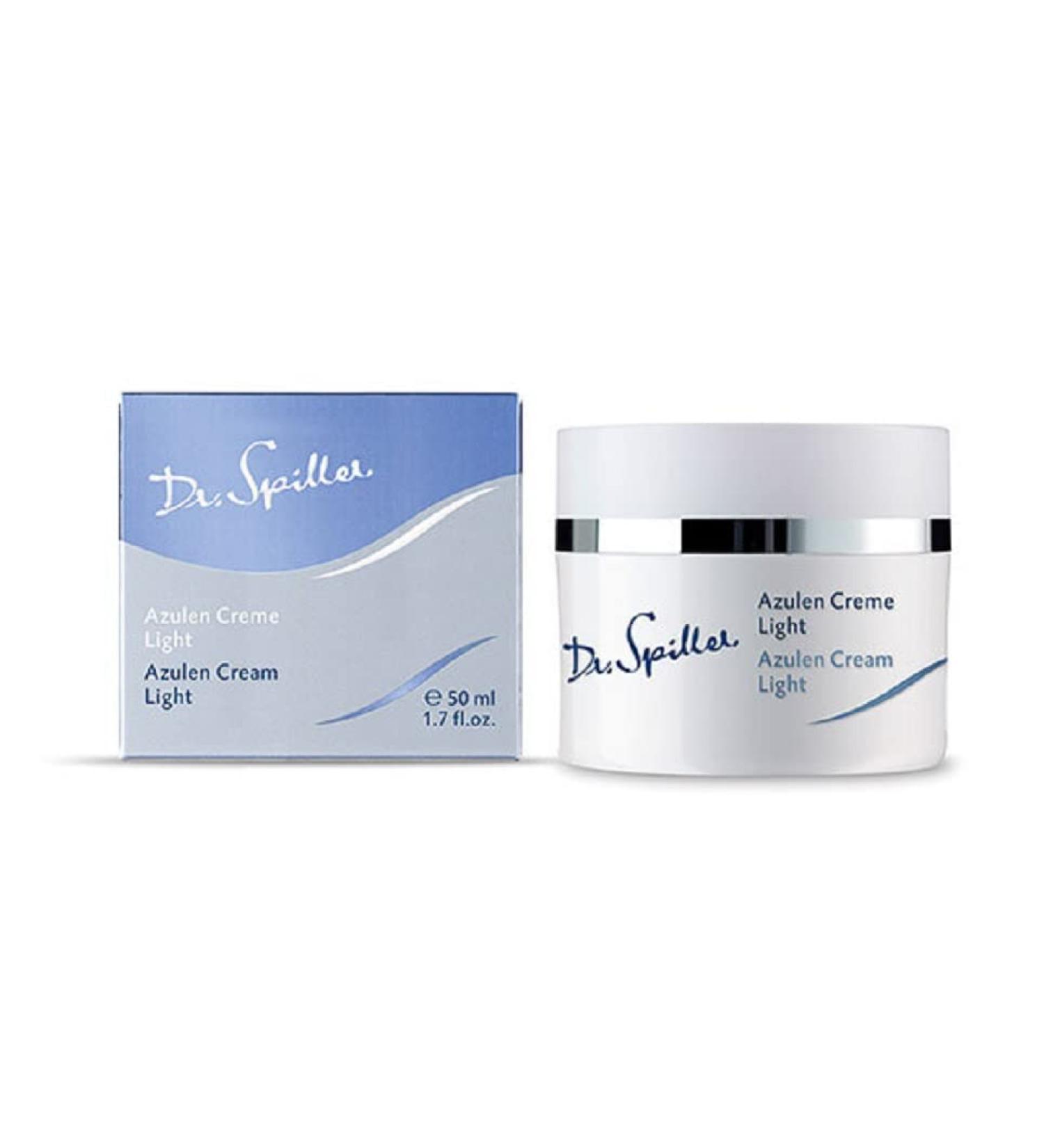 Dr AS Player Dr Spiller Azulen Creme Light for irritated and irritated skin calming with grapeseed oil 2 jars each 50 ml 100 ml