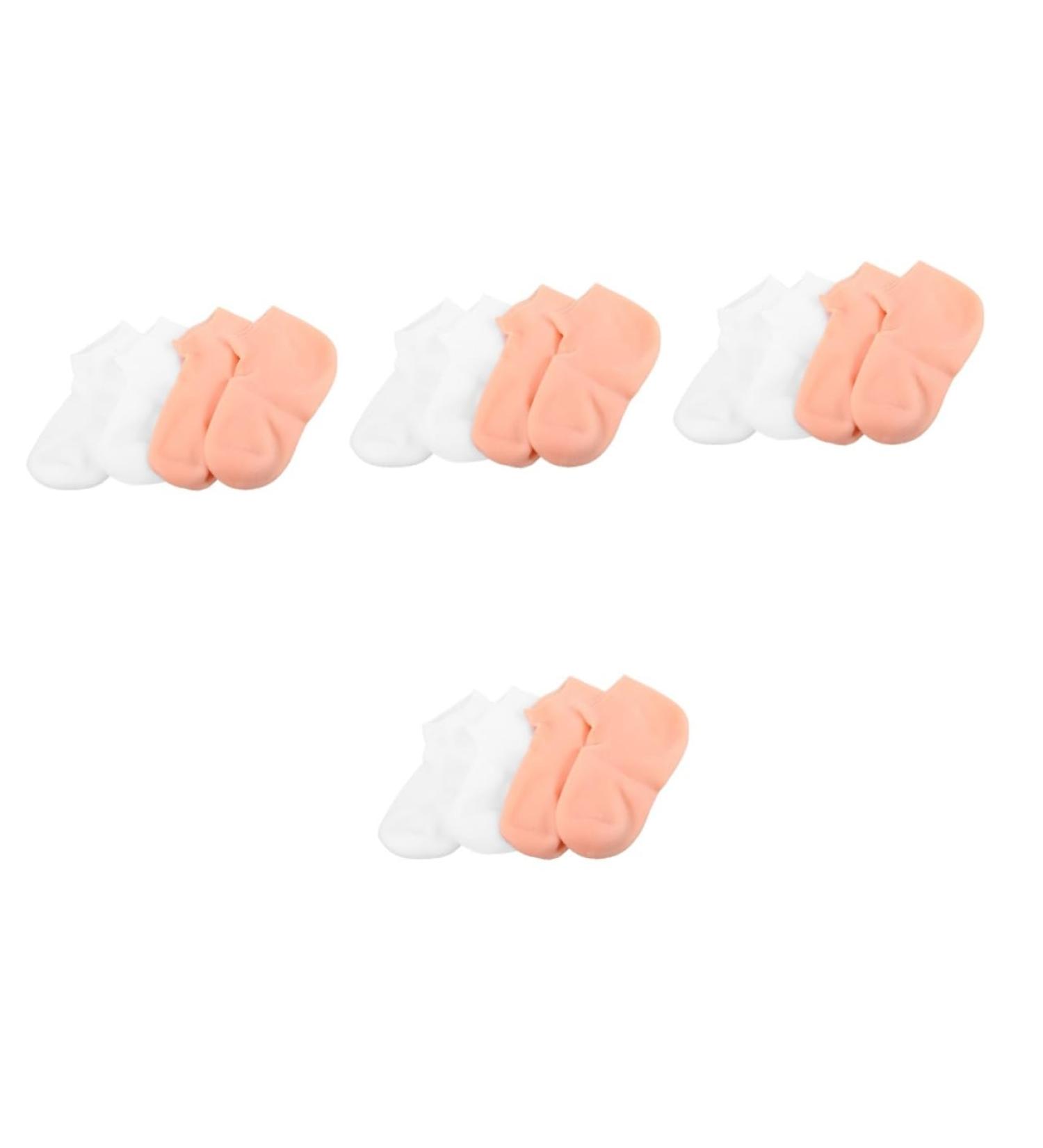 minkissy 8 Pairs Exfoliating Moisturizing Socks Beauty Socks Lotion Socks Overnight Cracked Heel Socks Moisture Socks Footies Socks for Women Socks for Dry Cracked Feet Women's Spa Sebs Gel - Buy Online on GoSupps.com