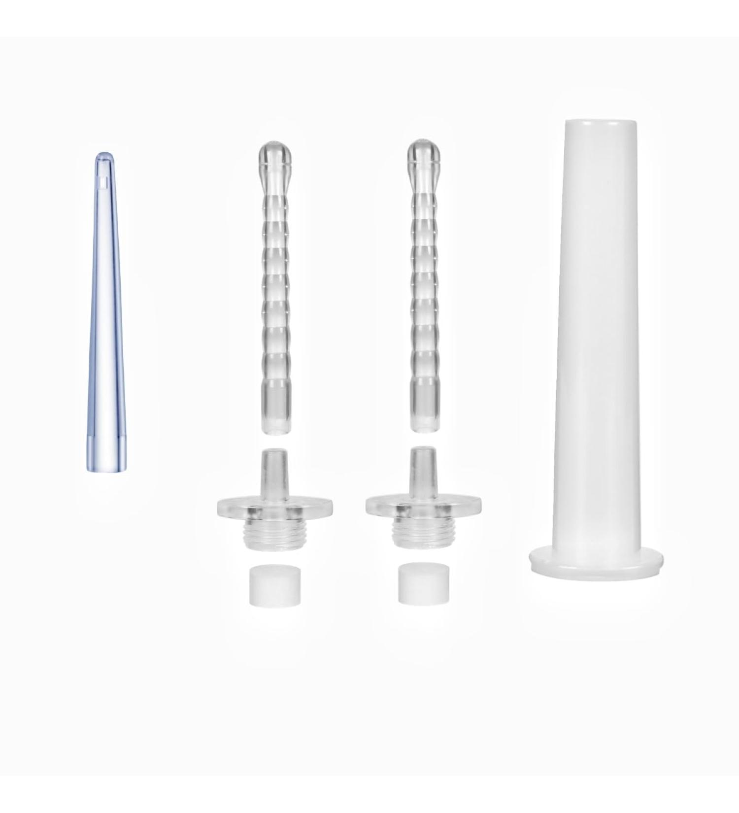 Shower Enema System with Silicone Nozzle Set - 3 Nozzles + Dust Cover G1/2 Thread Compatible with Most Shower Systems - International Shipping Available - Buy Online on GoSupps.com