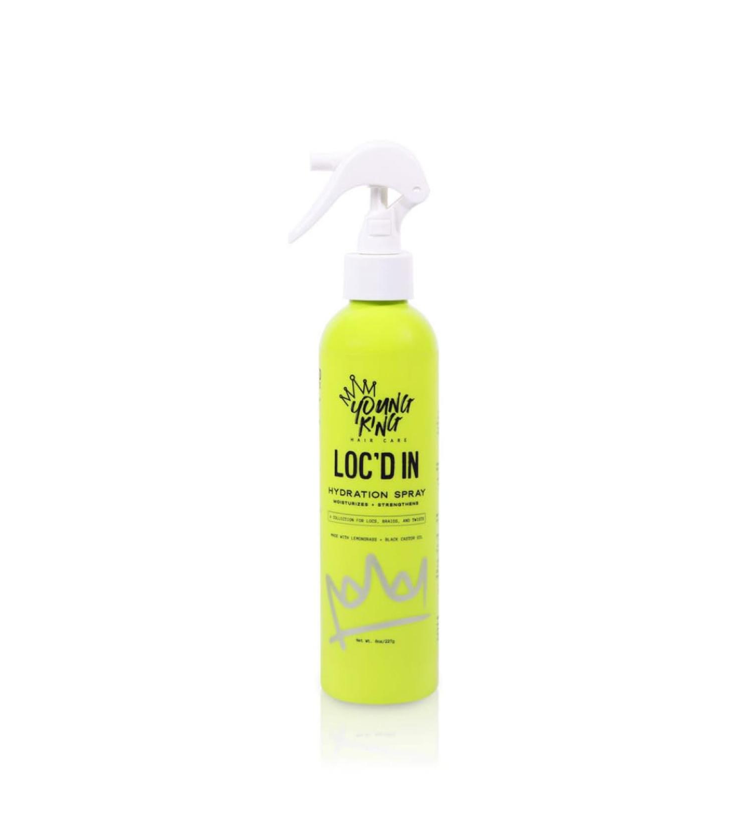 YOUNG KING HAIR CARE Daily Hydration Spray for Locs Dreads Braids and Twists | Lemongrass and Black Castor Oil | Scalp Moisturizer Dreadlock Spray - Natural Loc Dreads Care and Maintenance (8oz) - Buy Online on GoSupps.com