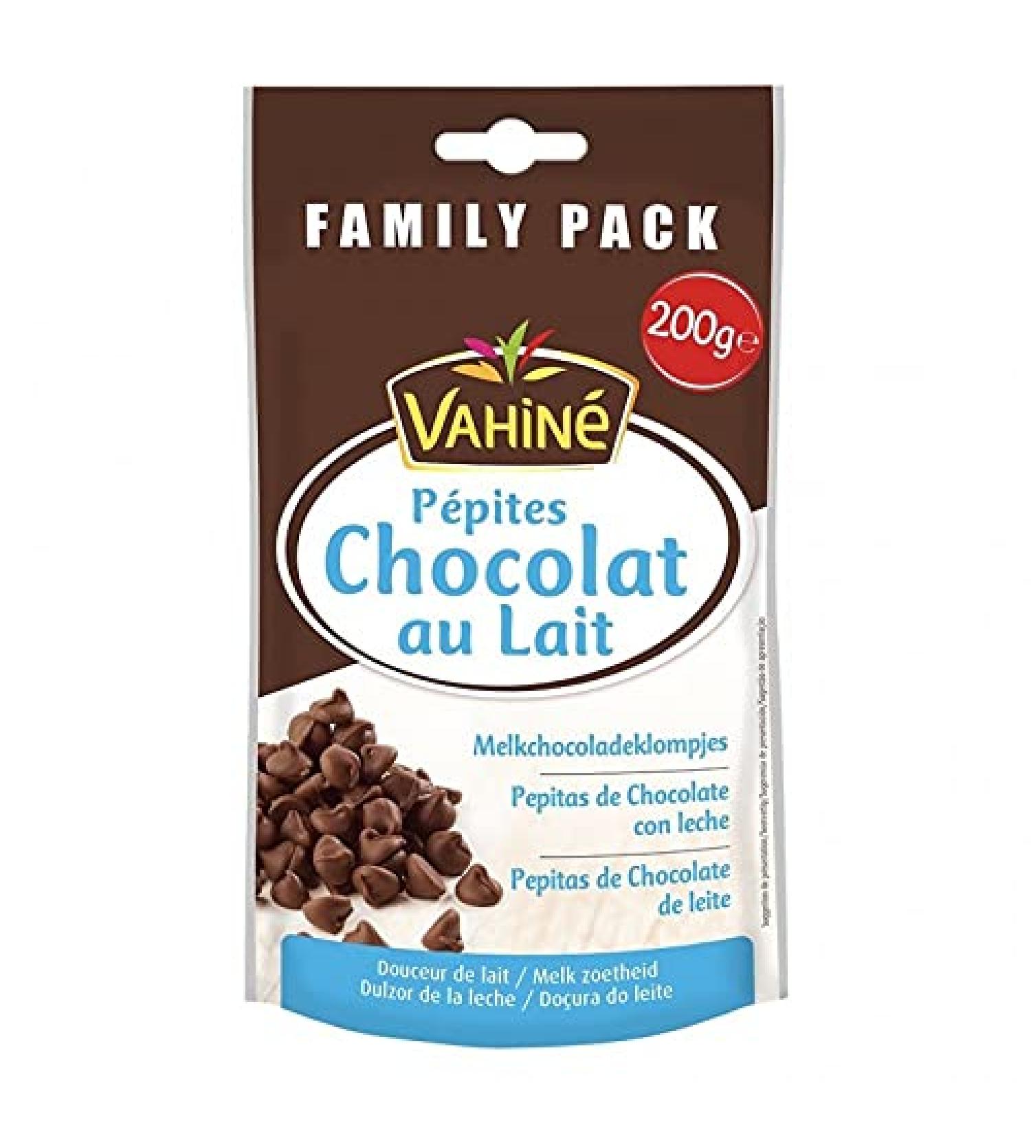 Vahiné Milk Chocolate Chips Family Pack 200g (Pack of