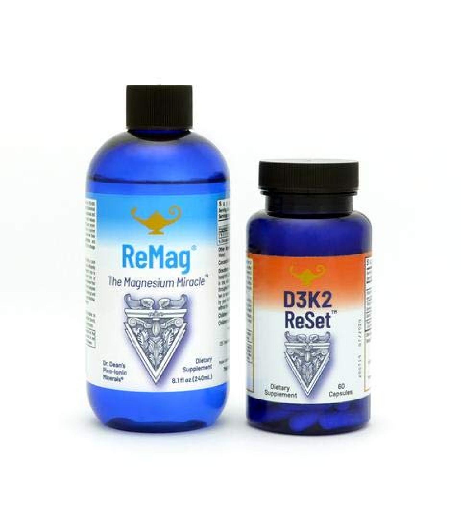 RnA ReSet ReMag D3K2 Bundle: Liquid Magnesium & Vitamin D Capsules - Buy Online on GoSupps.com