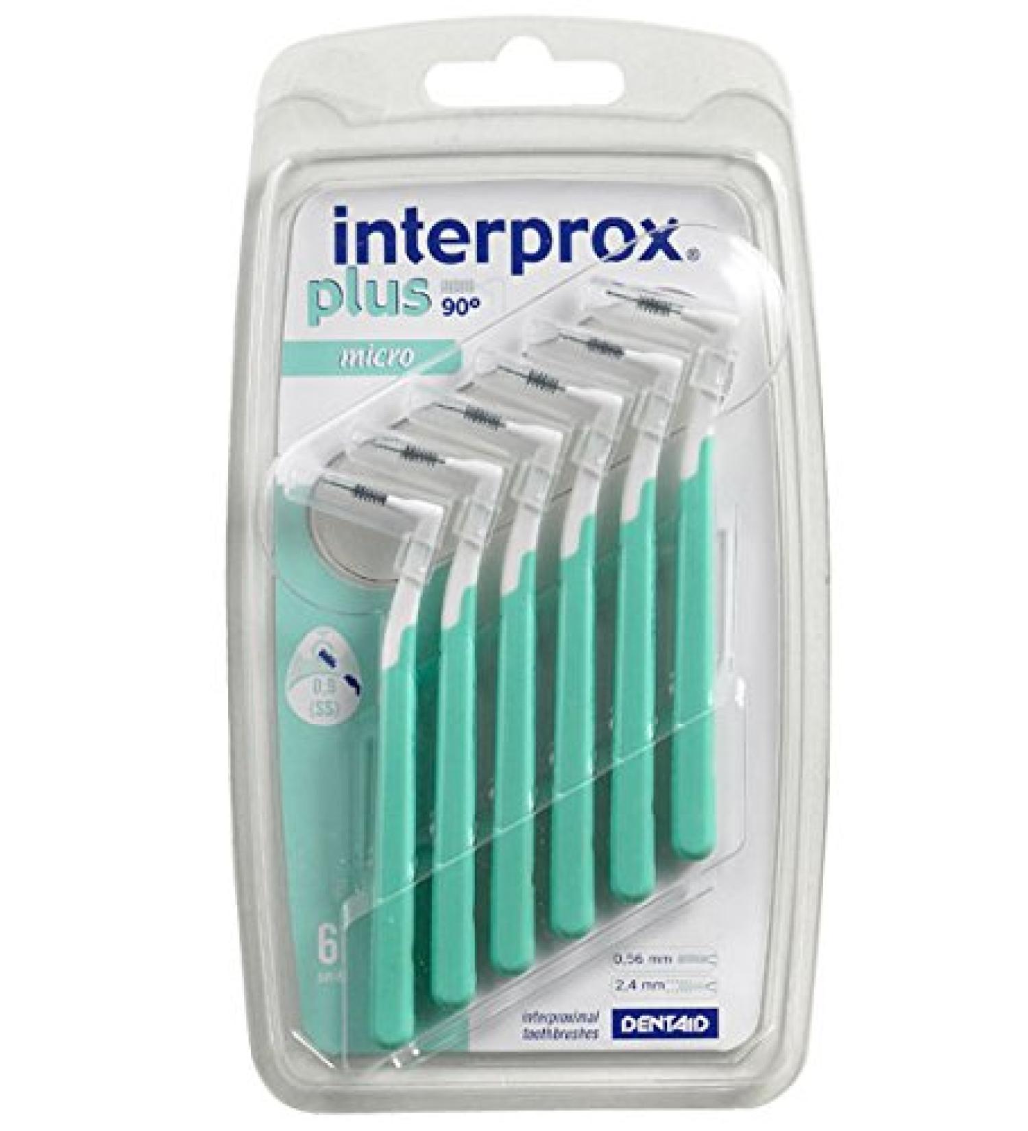 3x Interprox plus interdental brushes green micro 6-pack (3x 6-pack)