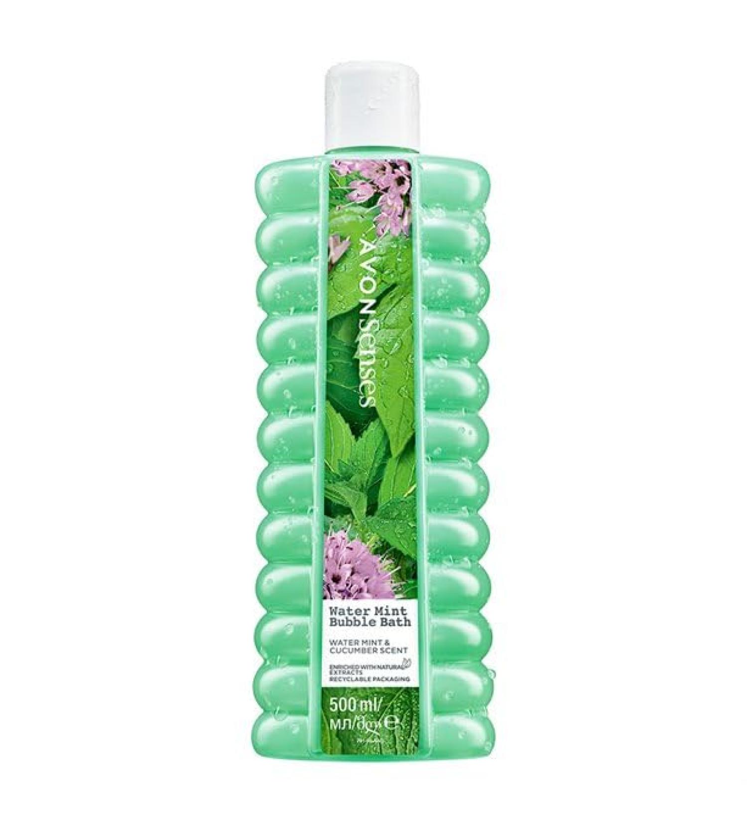 Avon Senses Water Mint Bubble Bath 500ml Watermint & Cucumber