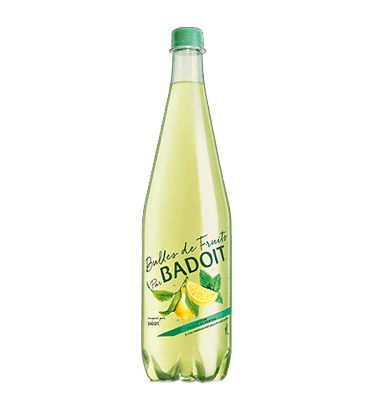 Badoit Bulles de Fruits Citron Touche de Menthe 1L (lot de 12)