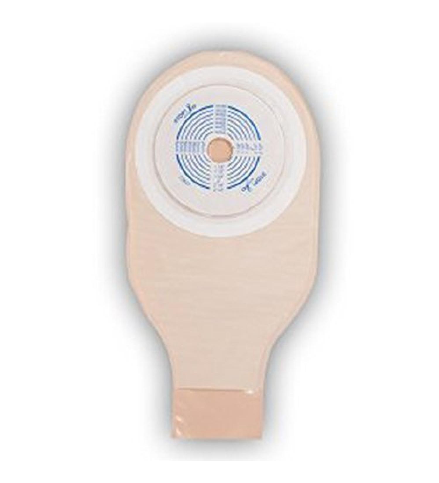 ConvaTec 125339 ActiveLife One-Piece Drainable Pouch with Pre-Cut Stomahesive Skin Barrier Tape Collar 12" Pouch with 1-Sided Comfort Panel Tail Clip Opaque 1" Stoma Opening Pack of 20
