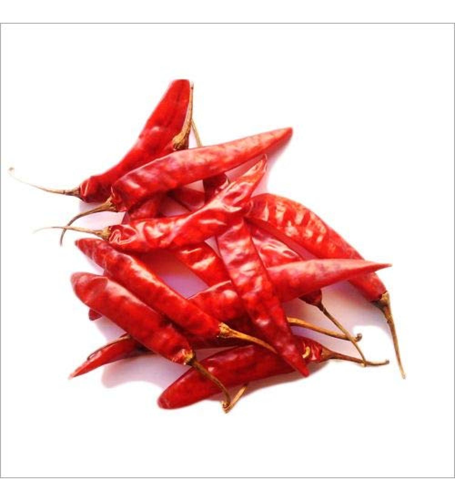 Dried Andhra Chillies/Sigappu Milagai/Organic Dry Red Chillies 1000g - Buy Online on GoSupps.com