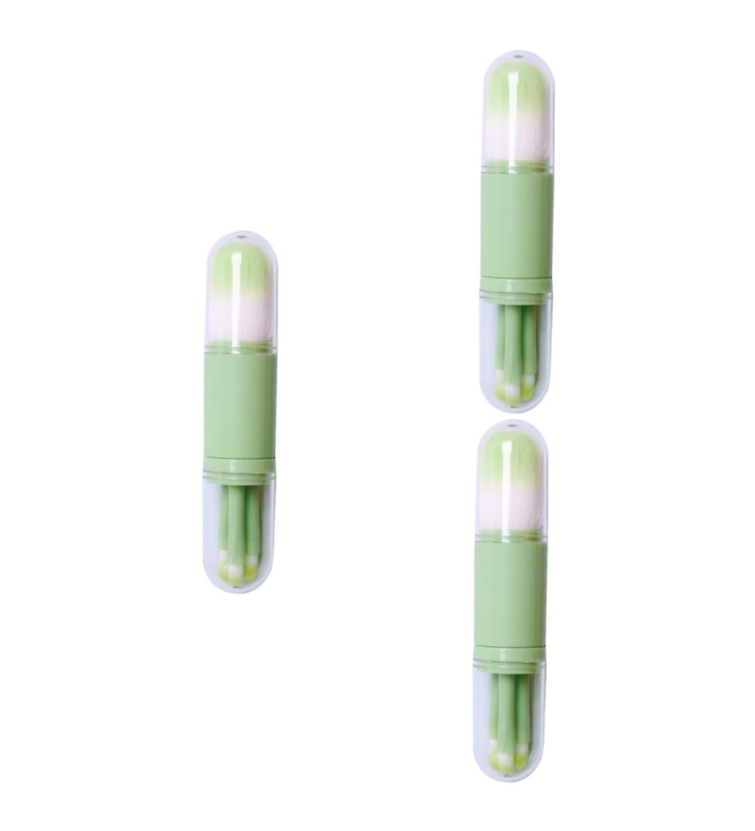 minkissy 3 Sets Telescopic Makeup Brush Makeup Brush Set Powder Brush Makeup Tools Multifunctional Blush Brush Double Ended Brush Lip Brush Portable Cosmetic Brush Artificial Fiber - Buy Online on GoSupps.com