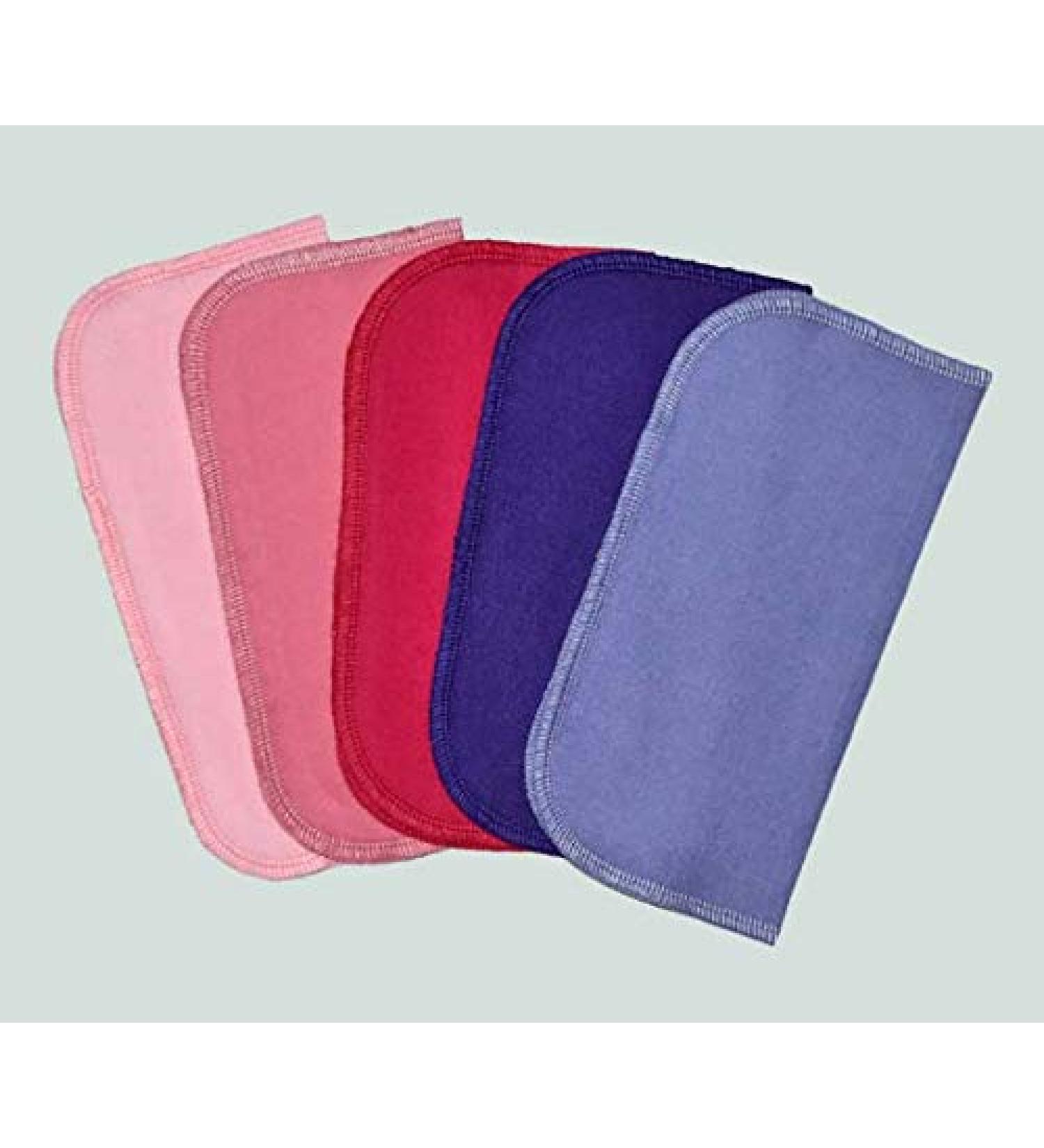 1 Ply Solid Flannel 8x8 Inches Set of 5 in Pink and Purple Shades - Buy Online on GoSupps.com
