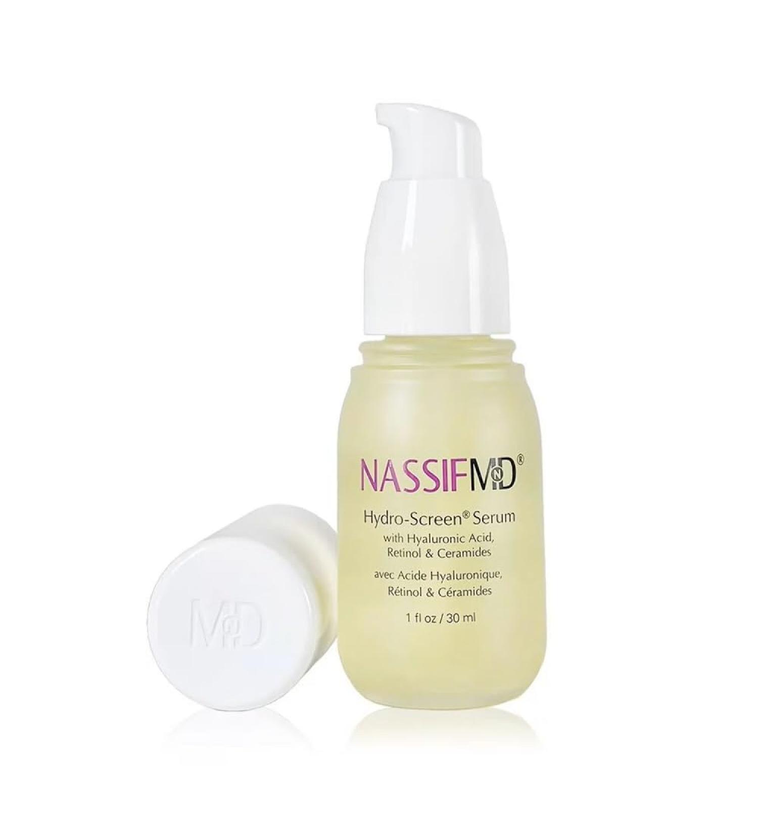NassifMD Hydro-Screen Hydration Serum | Surgeon-Created Hyaluronic Acid Ceramides & Retinol Formula for Plumping Firming & Reducing Fine Lines 1 Fl Oz (Pack of 1) - Buy Online on GoSupps.com