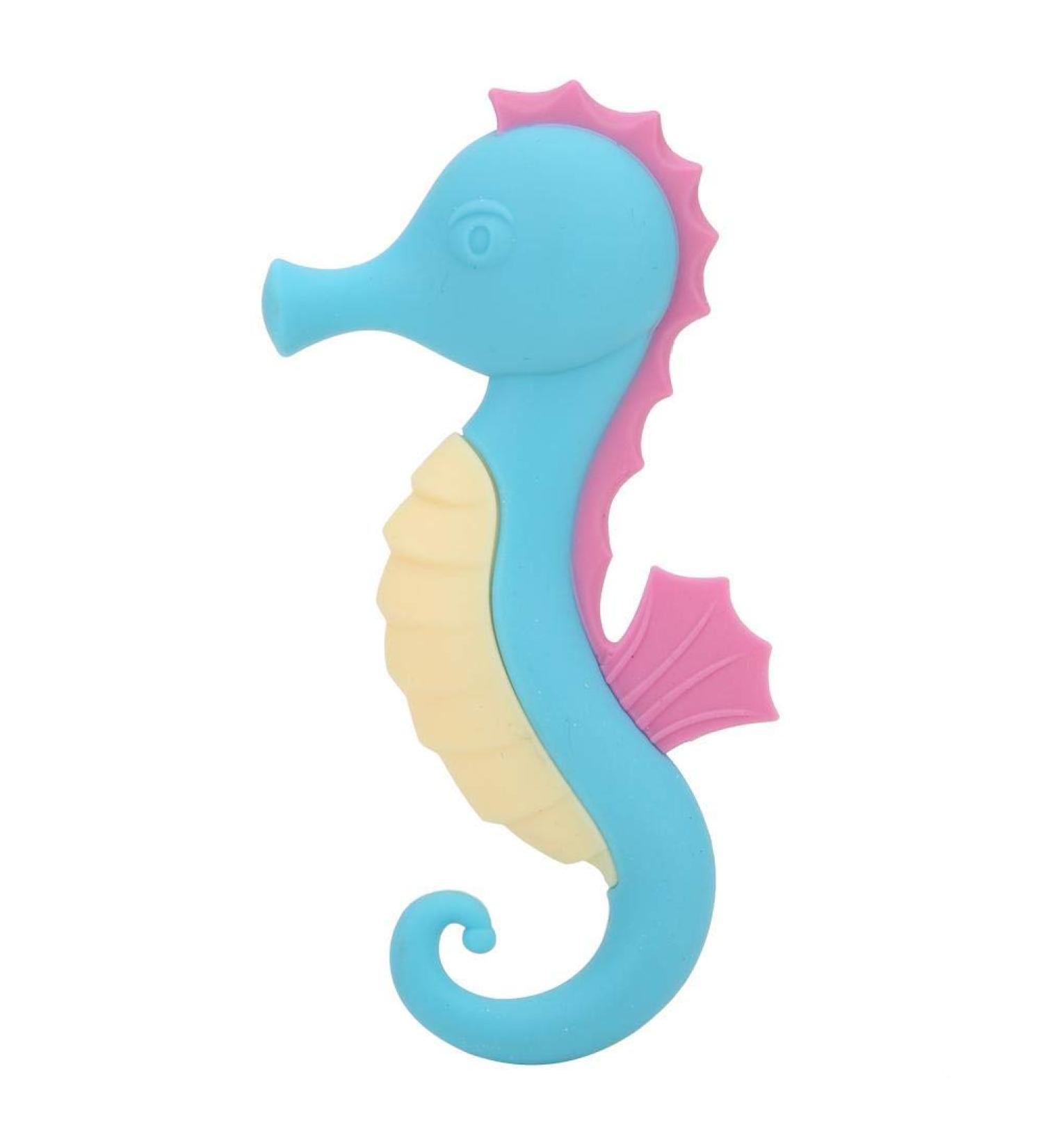 Buy Blue Silicone Hippocampus Teething Toy - Safe Baby Teether for International Shipping - Buy Online on GoSupps.com